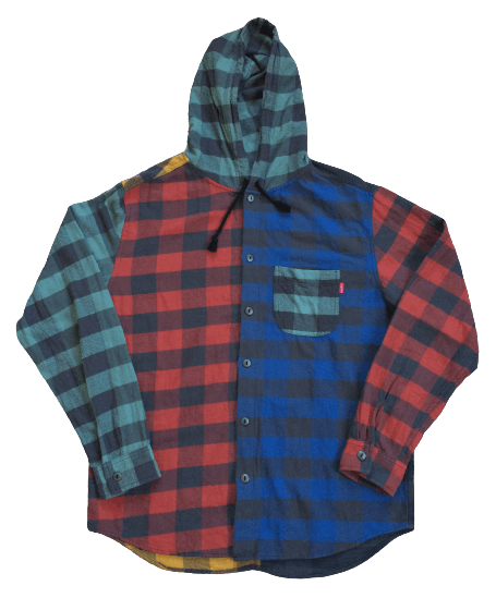 Supreme F/W 2017 Hooded Buffalo Plaid Multicolor Flannel | Grailed