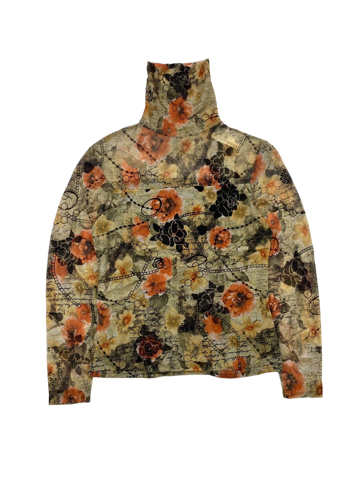 Flower printed jean paul gaultier style