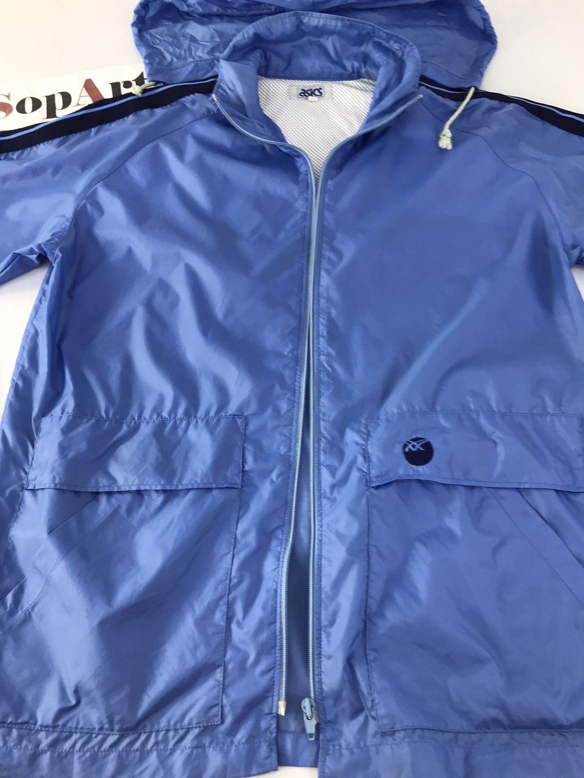 Asics Vintage Asics Winbreaker Double Pocket Zipper Hoodie Style Size US L / EU 52-54 / 3 - 5 Thumbnail