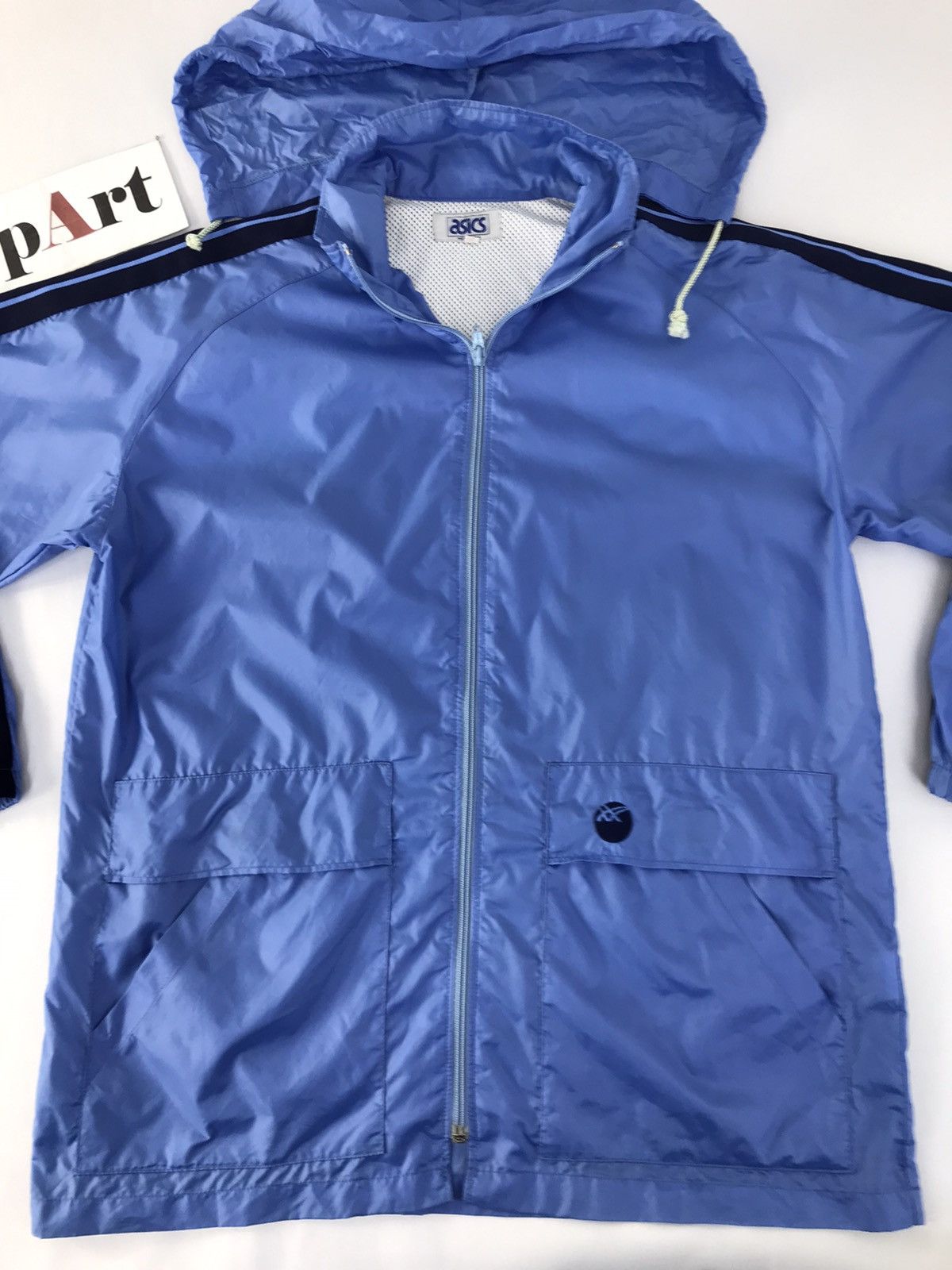 Asics Vintage Asics Winbreaker Double Pocket Zipper Hoodie Style Size US L / EU 52-54 / 3 - 3 Thumbnail