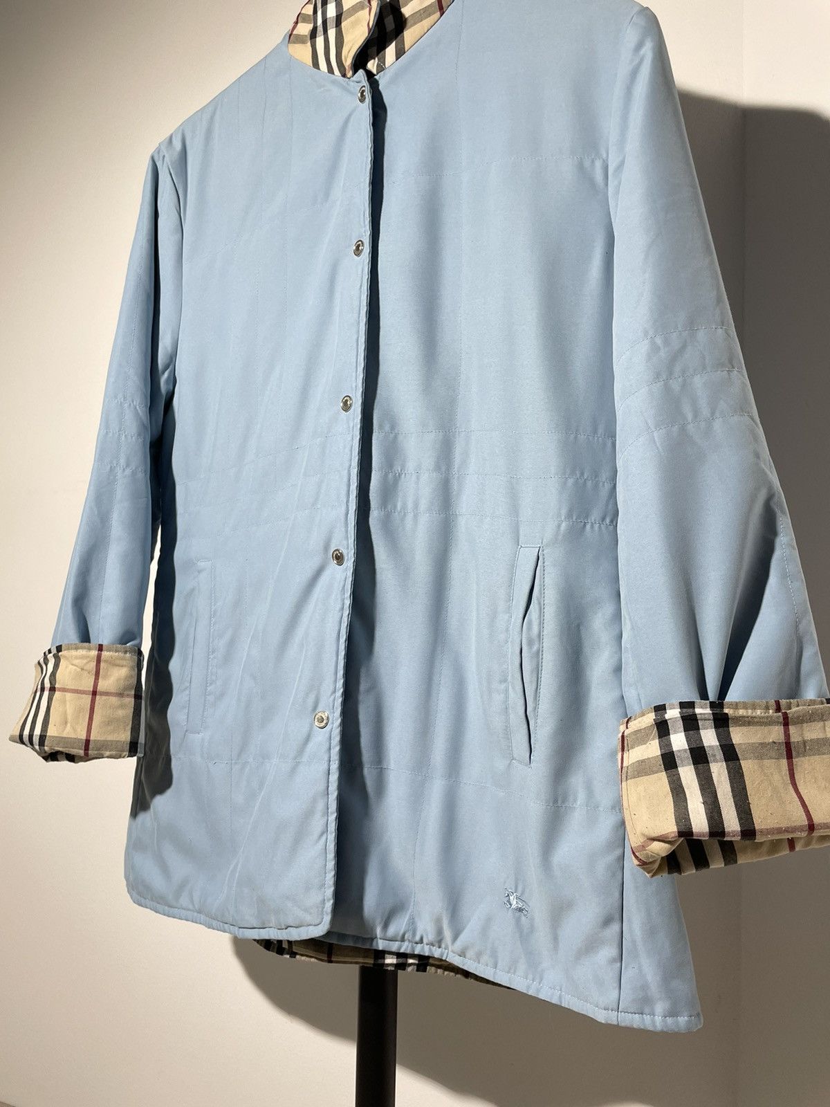 Burberry × Vintage Burberry London Women’s Check Nova Vintage Jacket Size L / US 10 / IT 46 - 10 Thumbnail