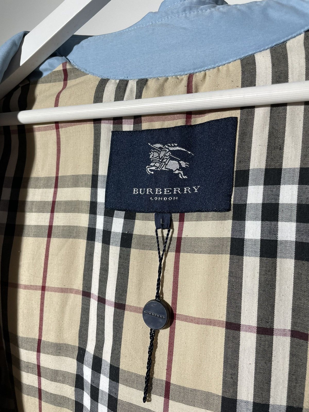 Burberry × Vintage Burberry London Women’s Check Nova Vintage Jacket Size L / US 10 / IT 46 - 3 Thumbnail