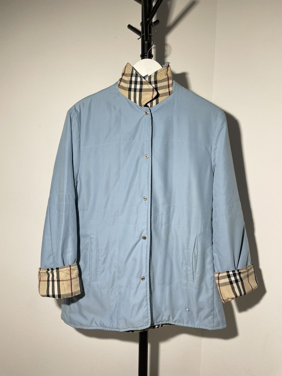 Burberry × Vintage Burberry London Women’s Check Nova Vintage Jacket Size L / US 10 / IT 46 - 1 Thumbnail