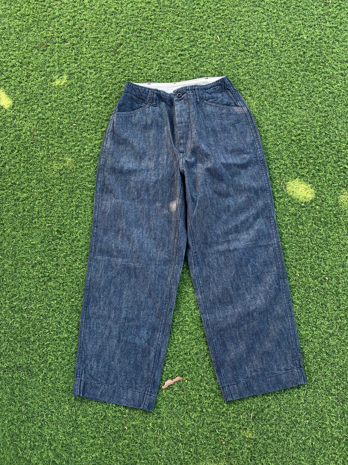 image of Evisu Indigo Dyed Baggy Straight Pants, Men's (Size 30)