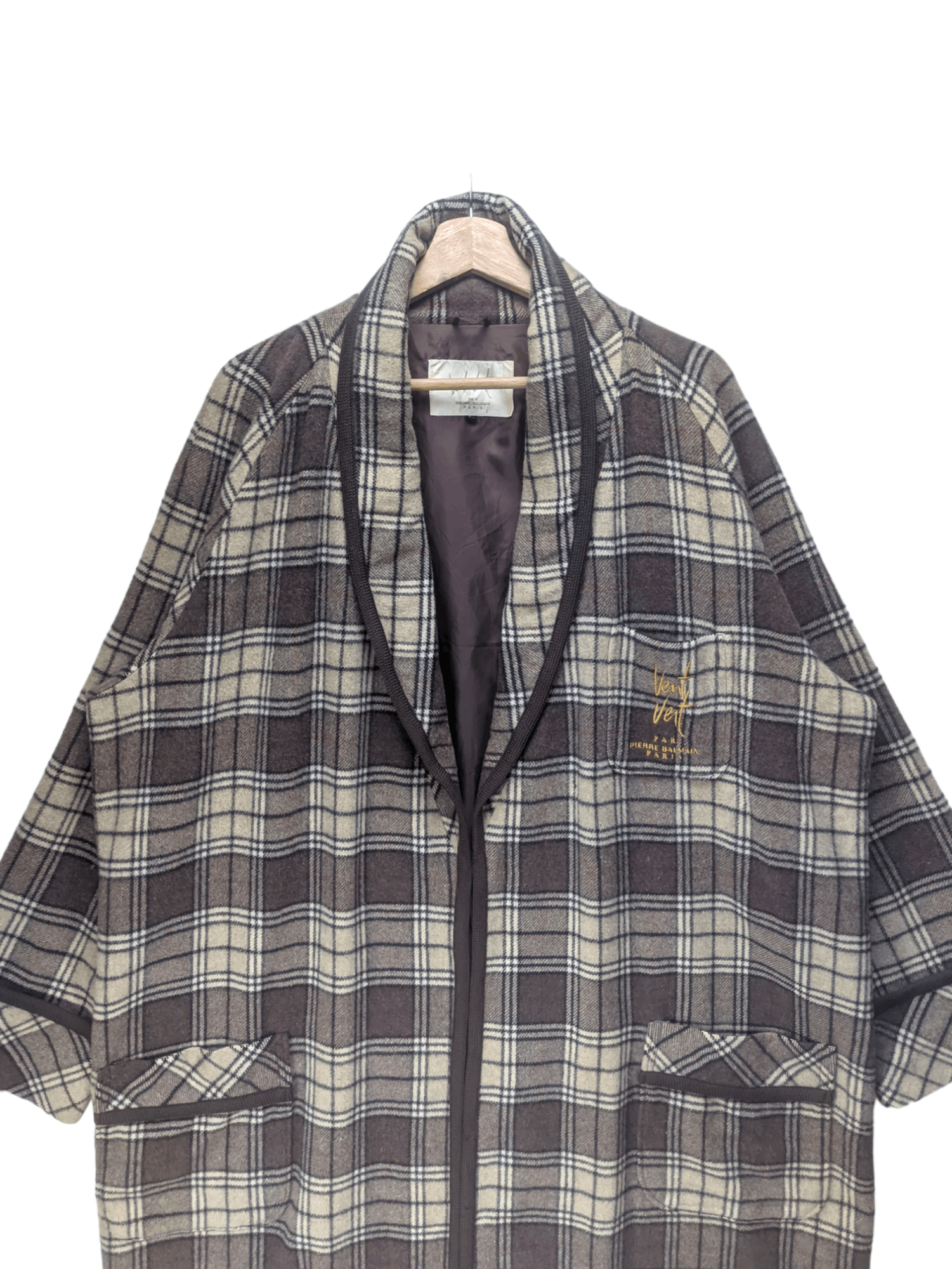 Pierre Balmain Steals🔥Vent Vert Pierre Balmain Bathrobe Wool Novacheck Size US L / EU 52-54 / 3 - 8 Thumbnail