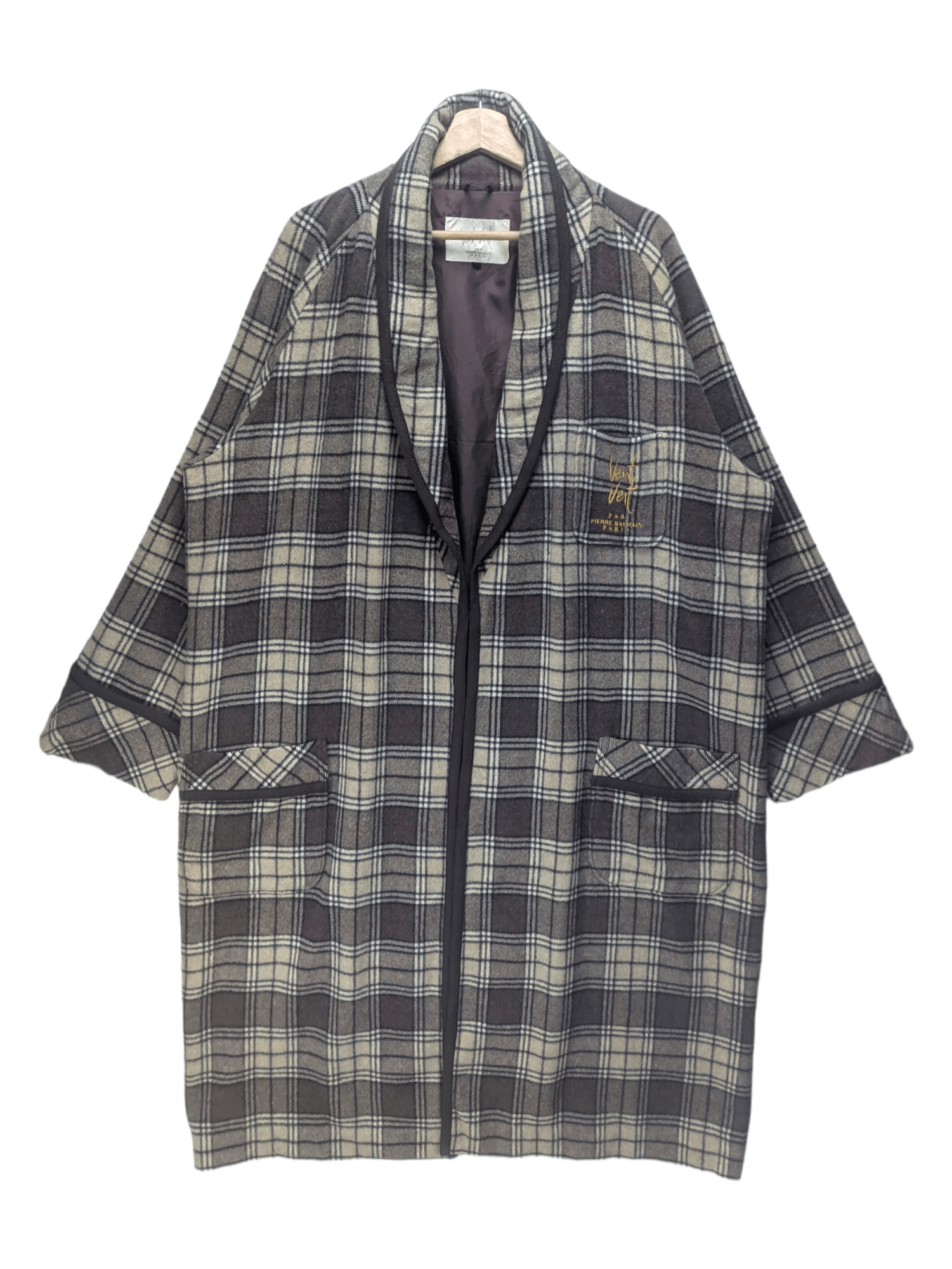 Pierre Balmain Steals🔥Vent Vert Pierre Balmain Bathrobe Wool Novacheck Size US L / EU 52-54 / 3 - 6 Thumbnail