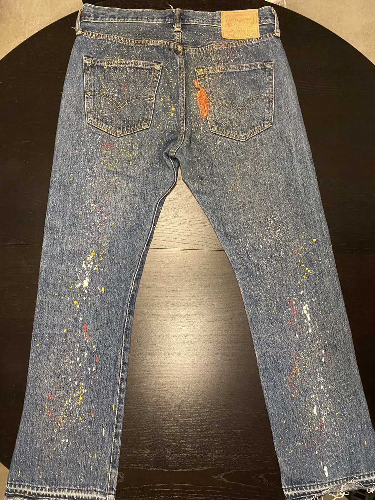Other Bigger Swoosh/Bleu Désir Flared Splattered Jeans Size US 32 / EU 48 - 2 Thumbnail