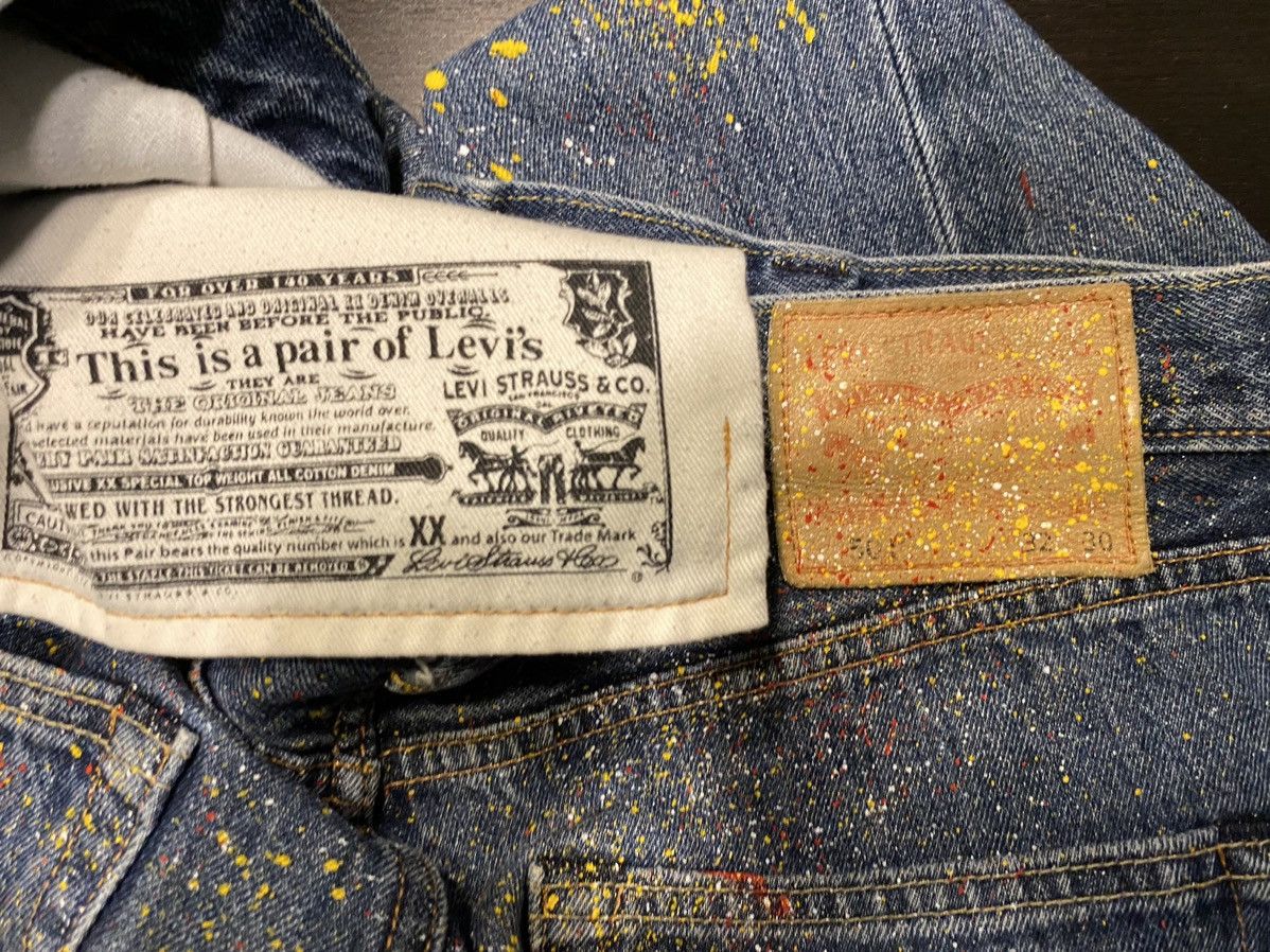 Other Bigger Swoosh/Bleu Désir Flared Splattered Jeans Size US 32 / EU 48 - 3 Thumbnail