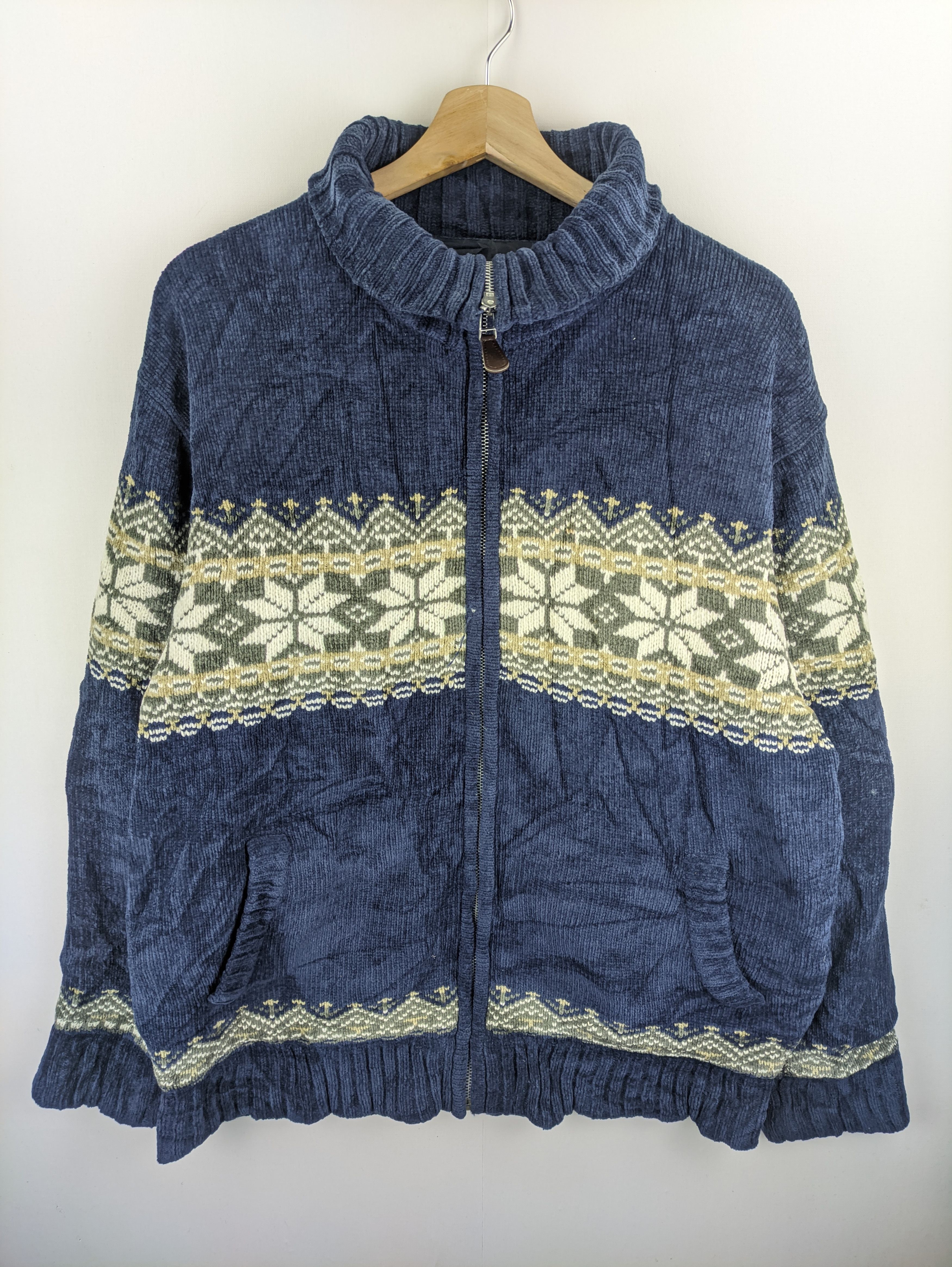Japanese Brand Steals🔥Corduroy Jacket Zip Up by Villand Snow Flakes Size US L / EU 52-54 / 3 - 1 Thumbnail