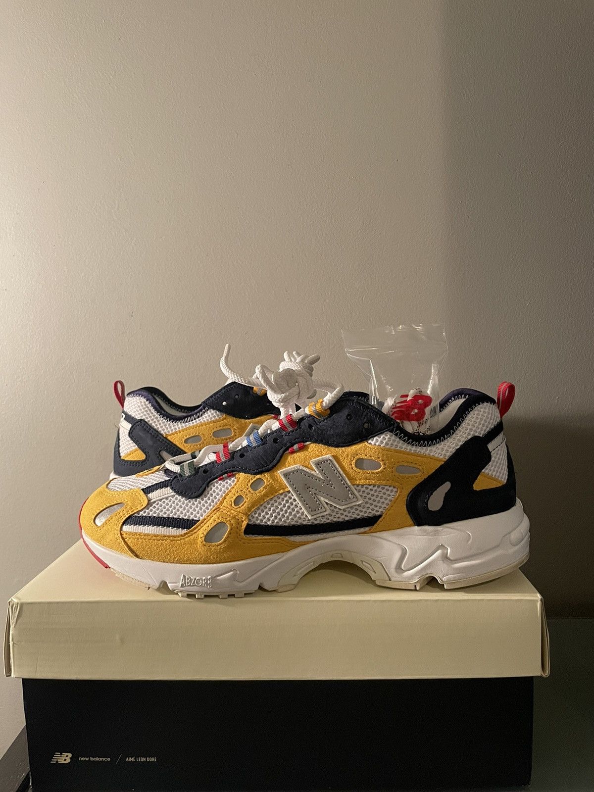 Aime Leon Dore New Balance 827 Abzorb Yellow | Grailed