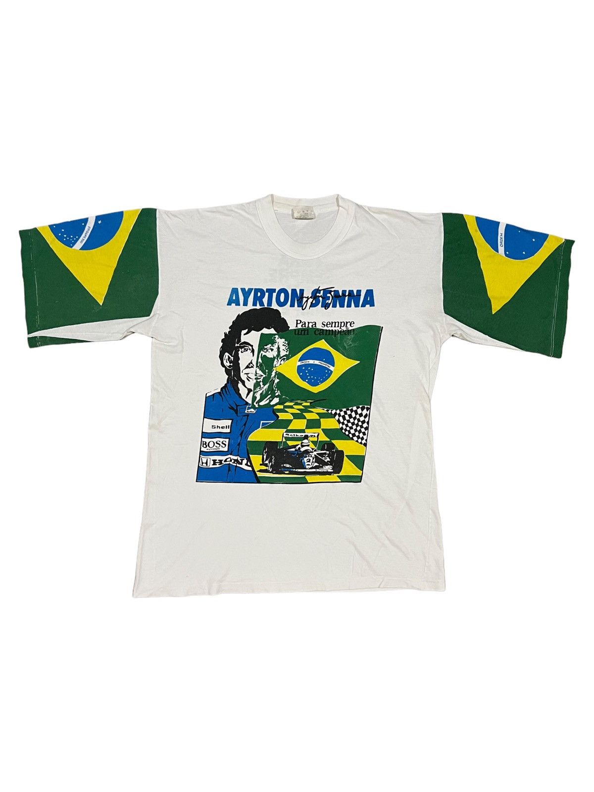 Formula 1 VERY RARE VINTAGE T SHIRTS FORMULA 1 HONDA AYRTON SENNA Size US L / EU 52-54 / 3 - 1 Thumbnail