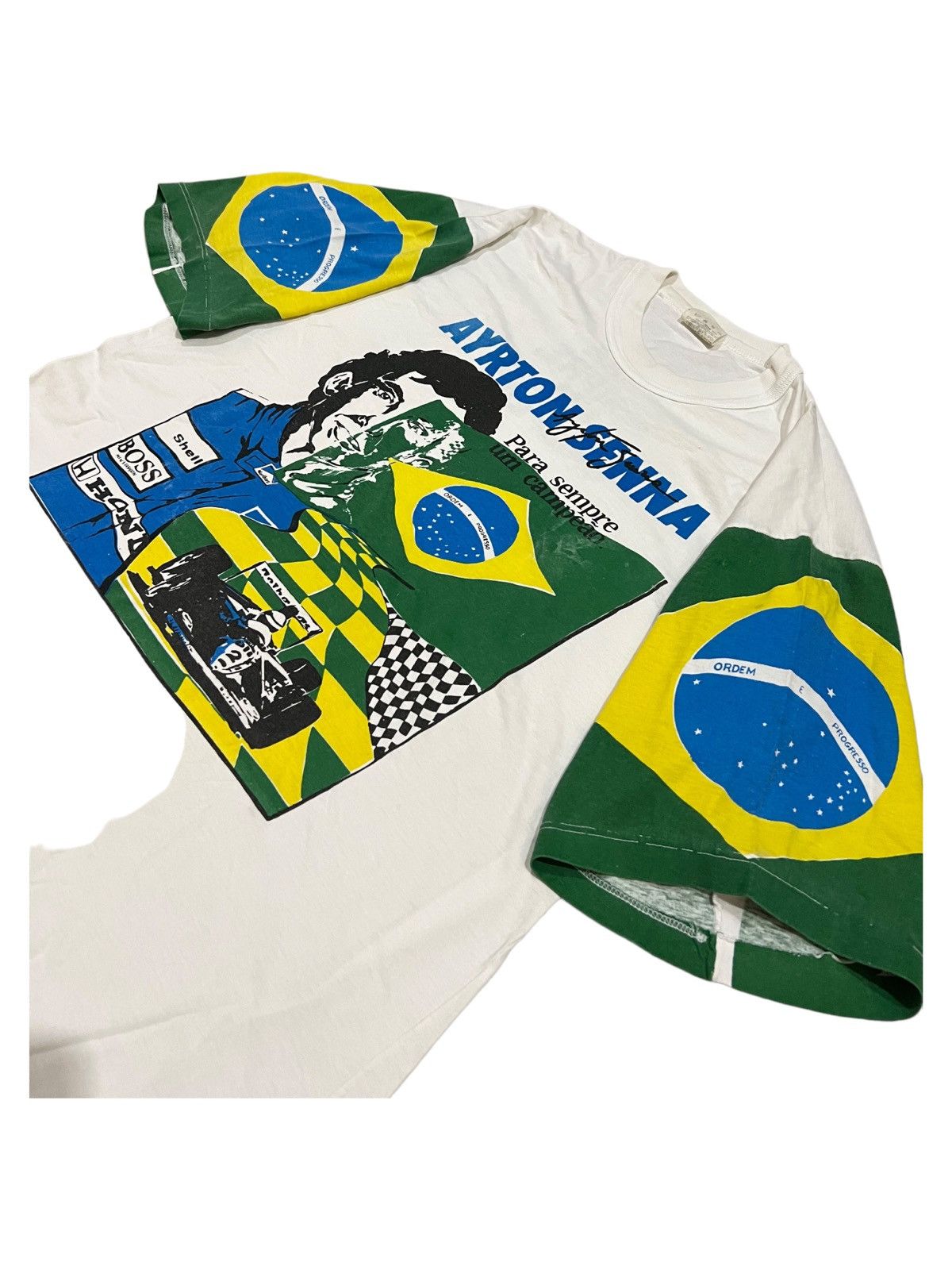 Formula 1 VERY RARE VINTAGE T SHIRTS FORMULA 1 HONDA AYRTON SENNA Size US L / EU 52-54 / 3 - 3 Thumbnail