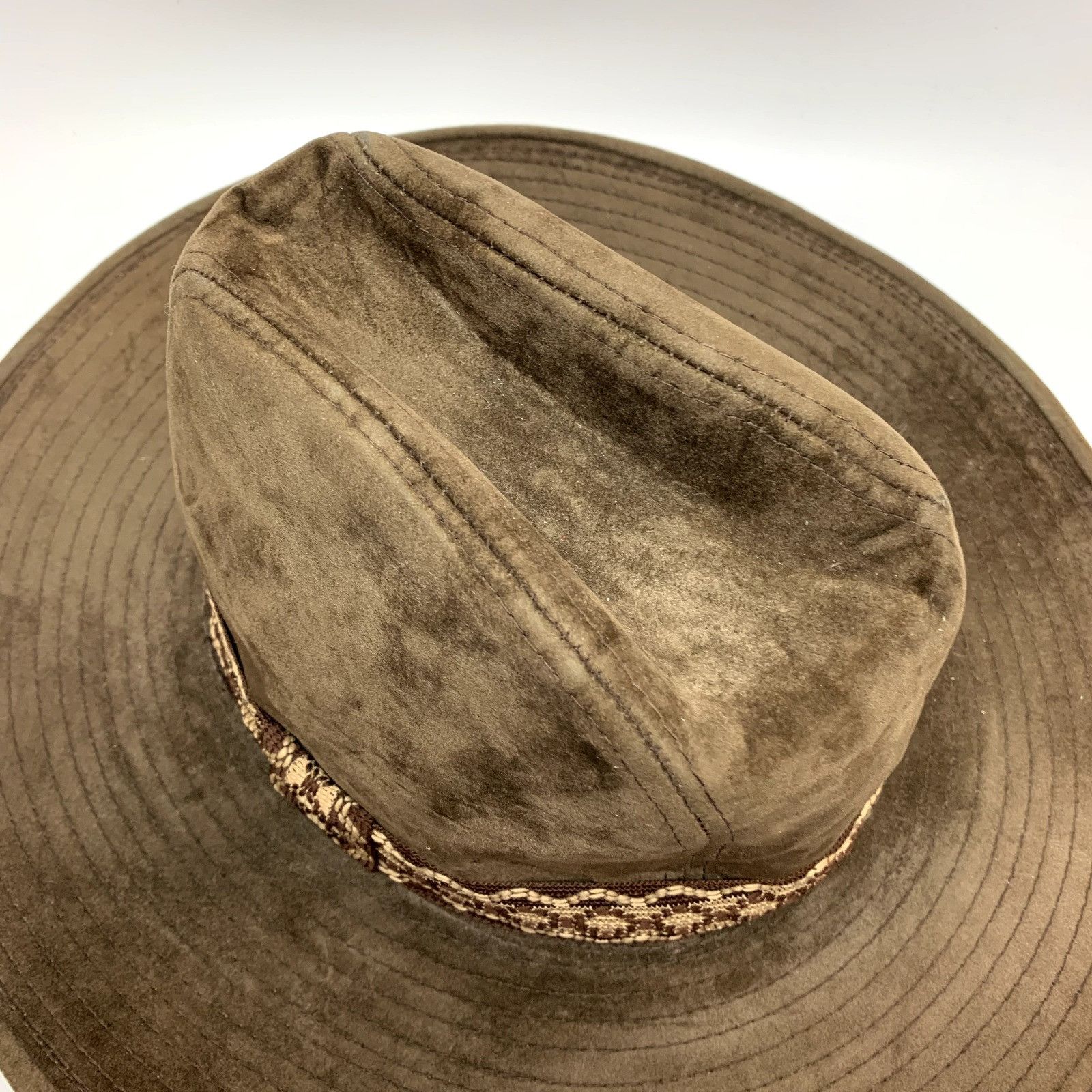 Vintage Vintage 1980s YA Cowboy Western Hat Size S Camel Brown Faux Size ONE SIZE - 9 Thumbnail