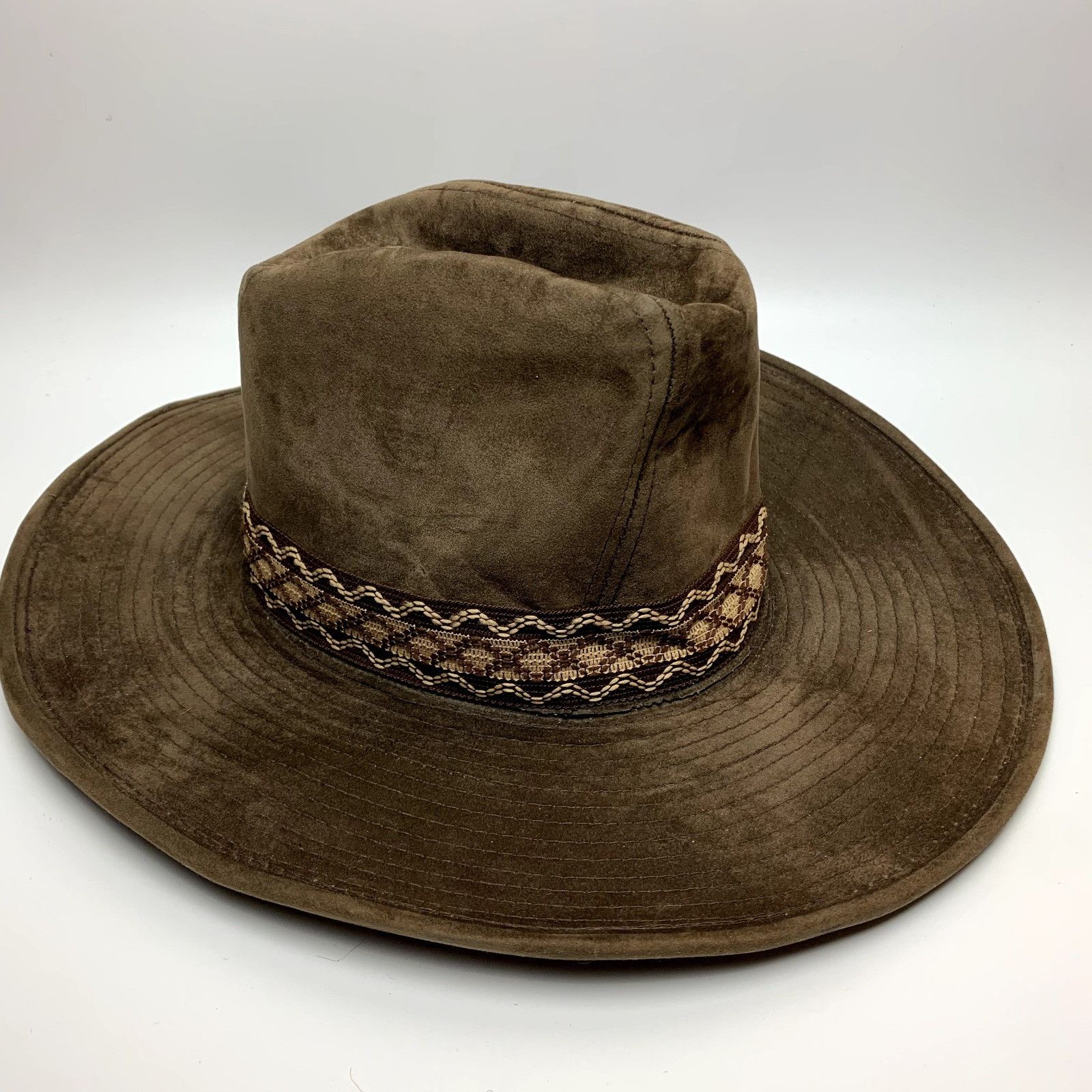 Vintage Vintage 1980s YA Cowboy Western Hat Size S Camel Brown Faux Size ONE SIZE - 6 Thumbnail