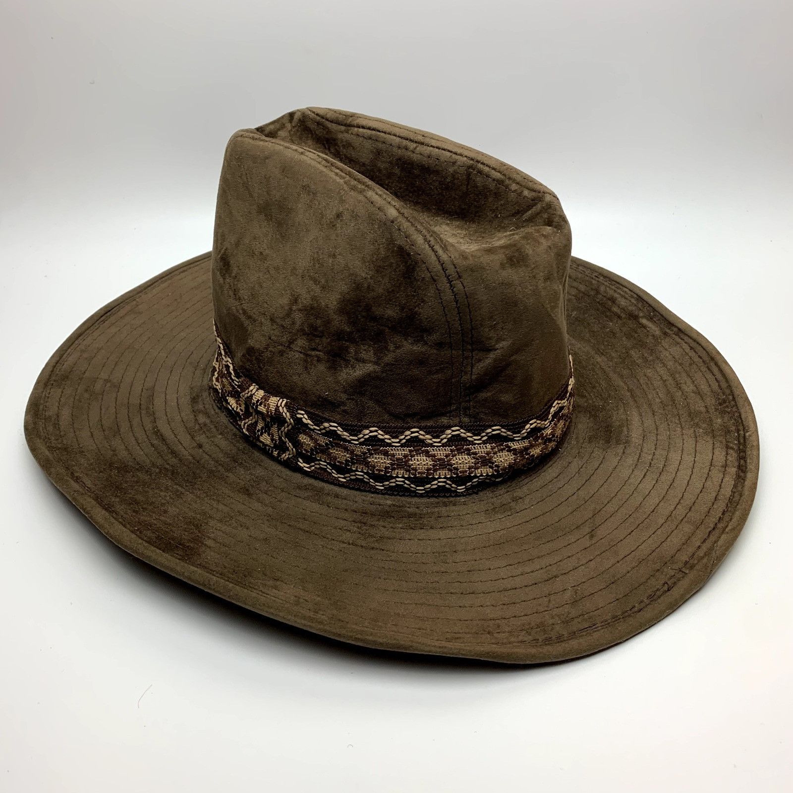 Vintage Vintage 1980s YA Cowboy Western Hat Size S Camel Brown Faux Size ONE SIZE - 1 Thumbnail