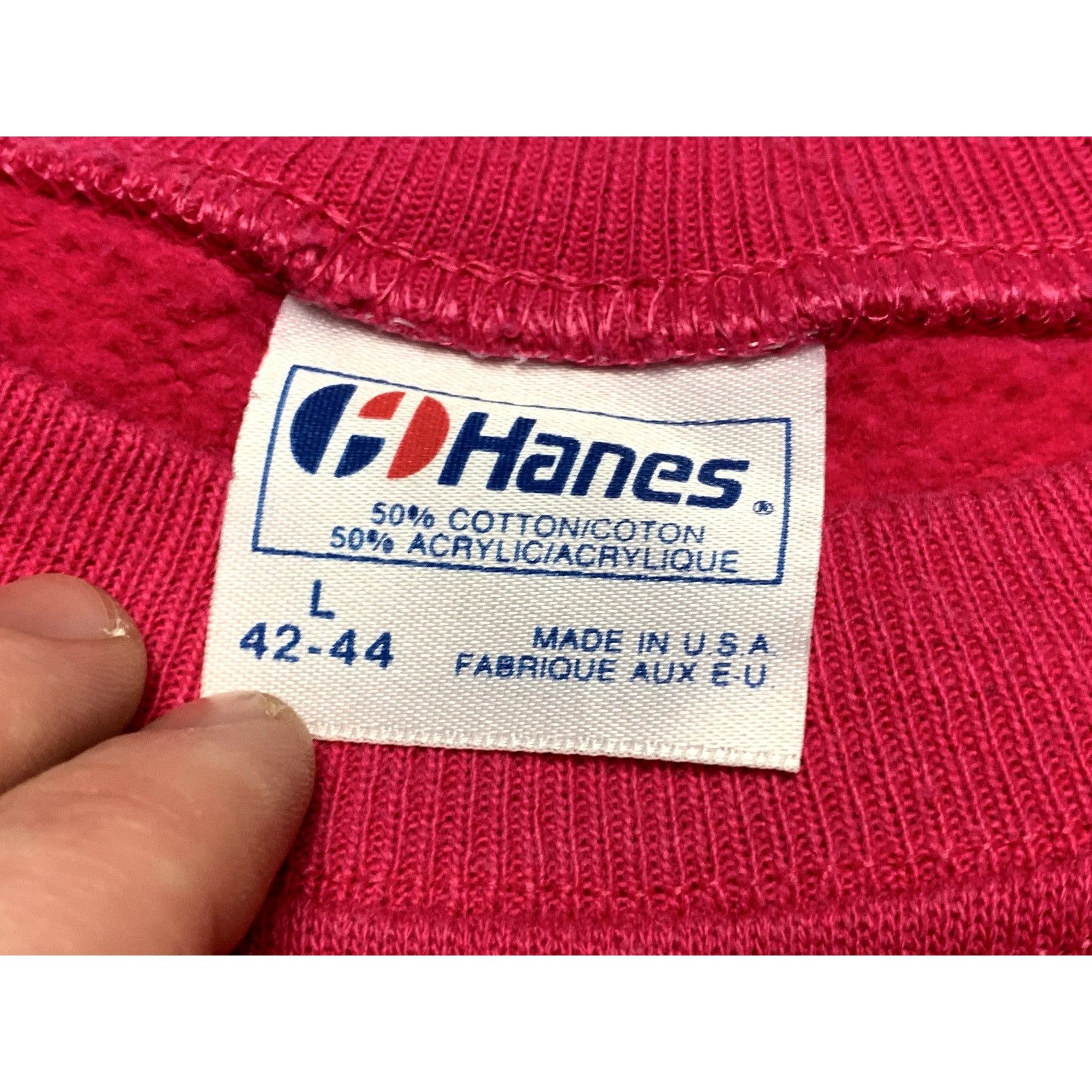 Hanes Vintage 1980s Hanes Ski American Graffitti Freestyle Pink Sw Size US L / EU 52-54 / 3 - 8 Thumbnail