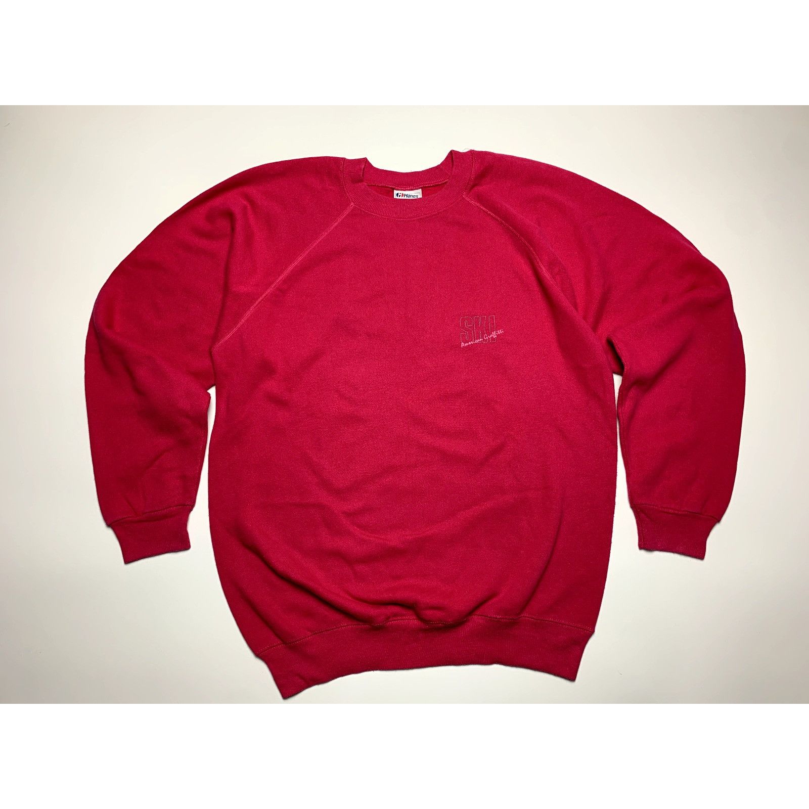Hanes Vintage 1980s Hanes Ski American Graffitti Freestyle Pink Sw Size US L / EU 52-54 / 3 - 1 Thumbnail