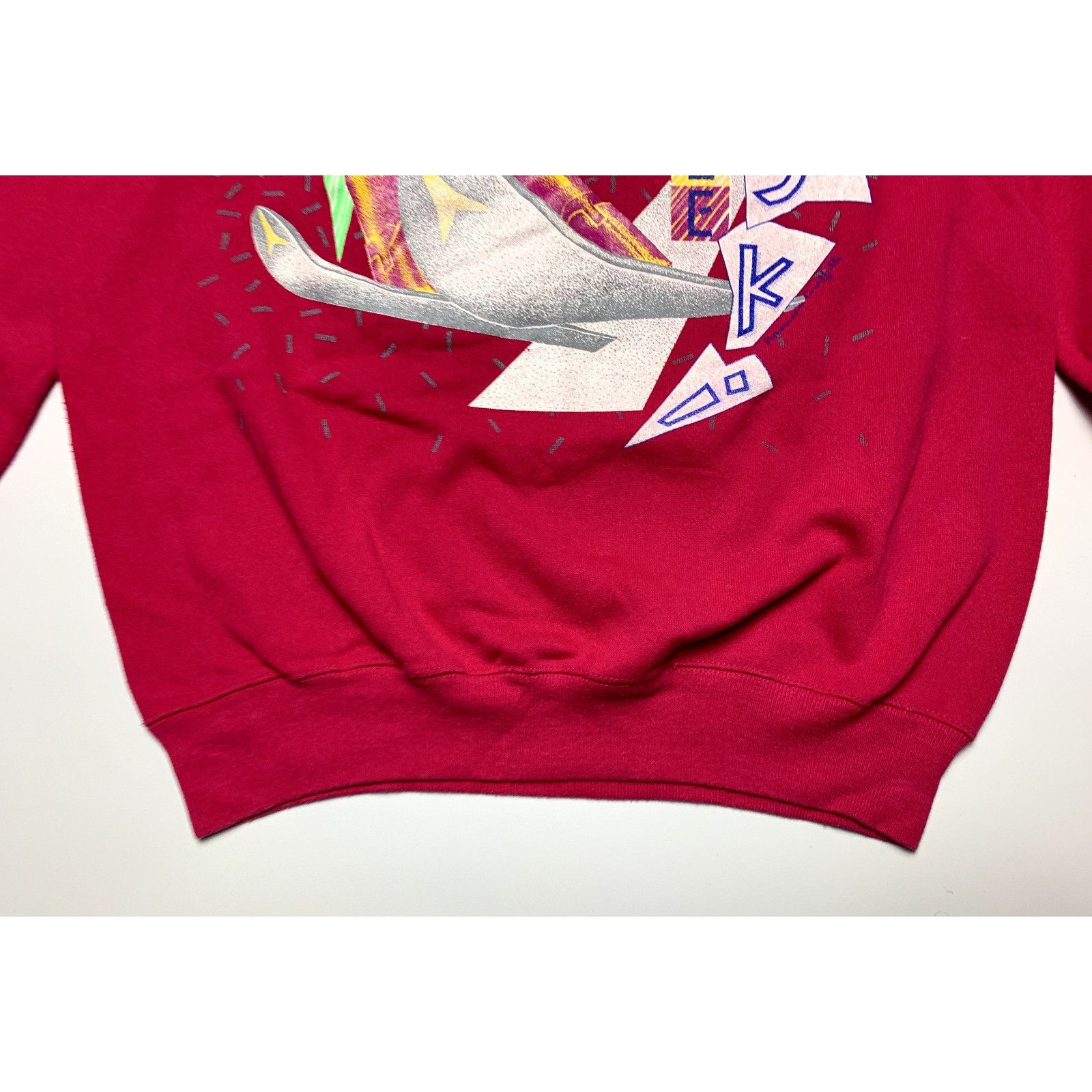Hanes Vintage 1980s Hanes Ski American Graffitti Freestyle Pink Sw Size US L / EU 52-54 / 3 - 13 Thumbnail