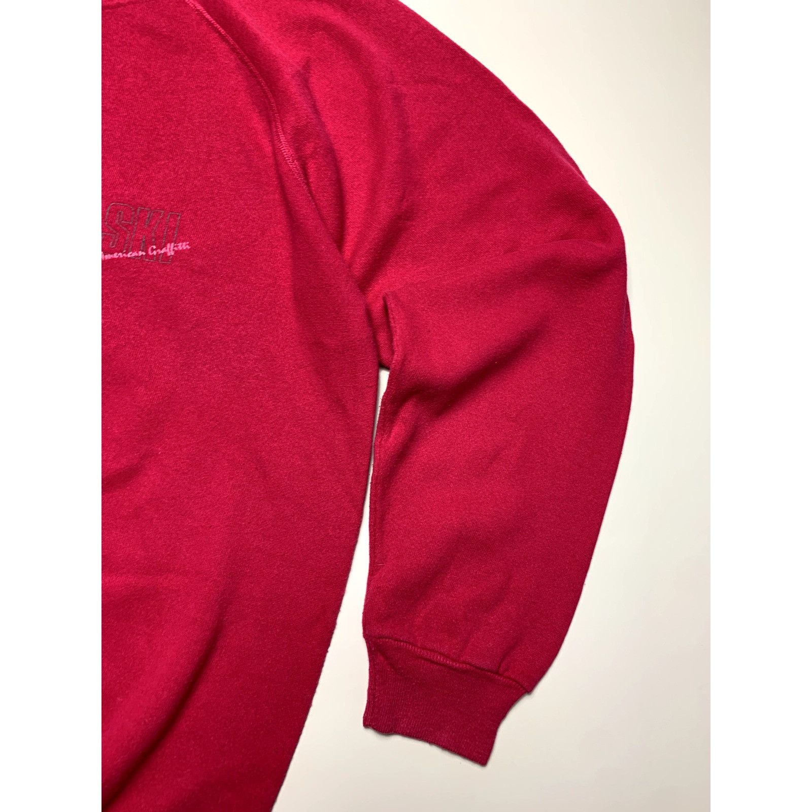 Hanes Vintage 1980s Hanes Ski American Graffitti Freestyle Pink Sw Size US L / EU 52-54 / 3 - 3 Thumbnail