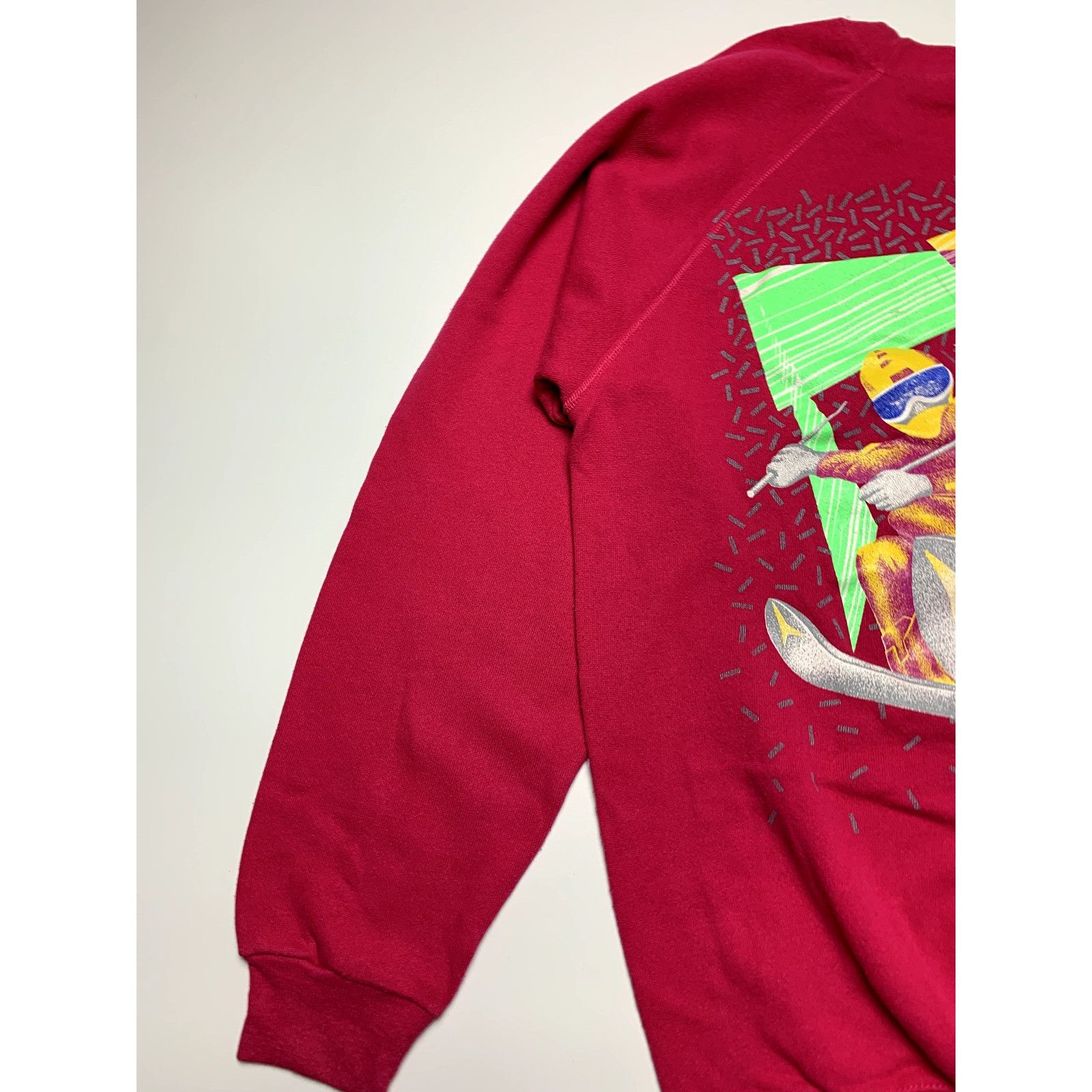 Hanes Vintage 1980s Hanes Ski American Graffitti Freestyle Pink Sw Size US L / EU 52-54 / 3 - 14 Thumbnail