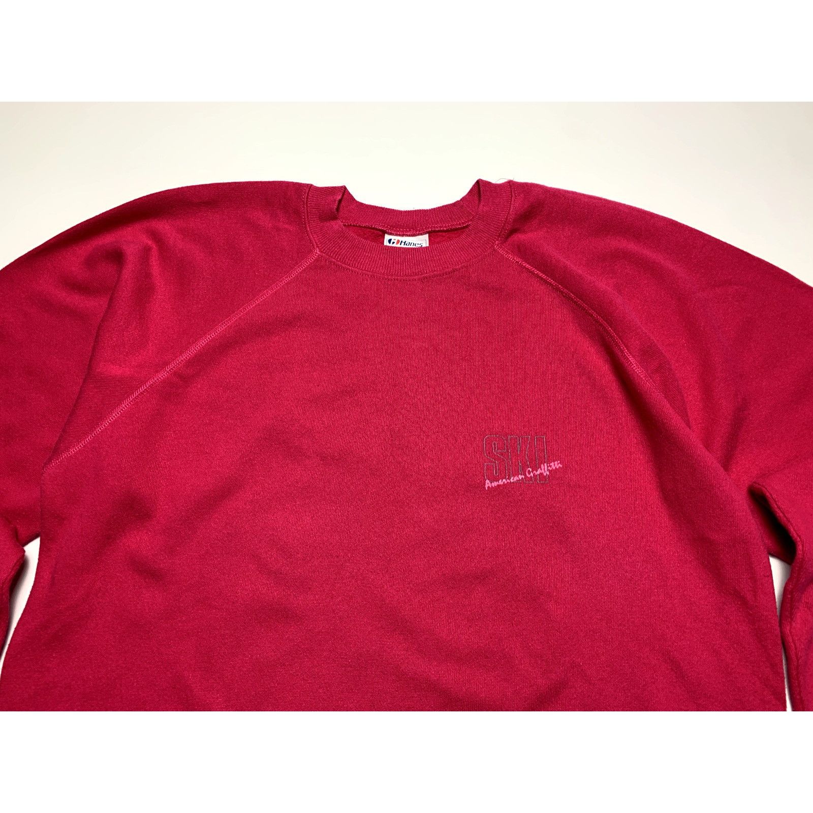 Hanes Vintage 1980s Hanes Ski American Graffitti Freestyle Pink Sw Size US L / EU 52-54 / 3 - 4 Thumbnail