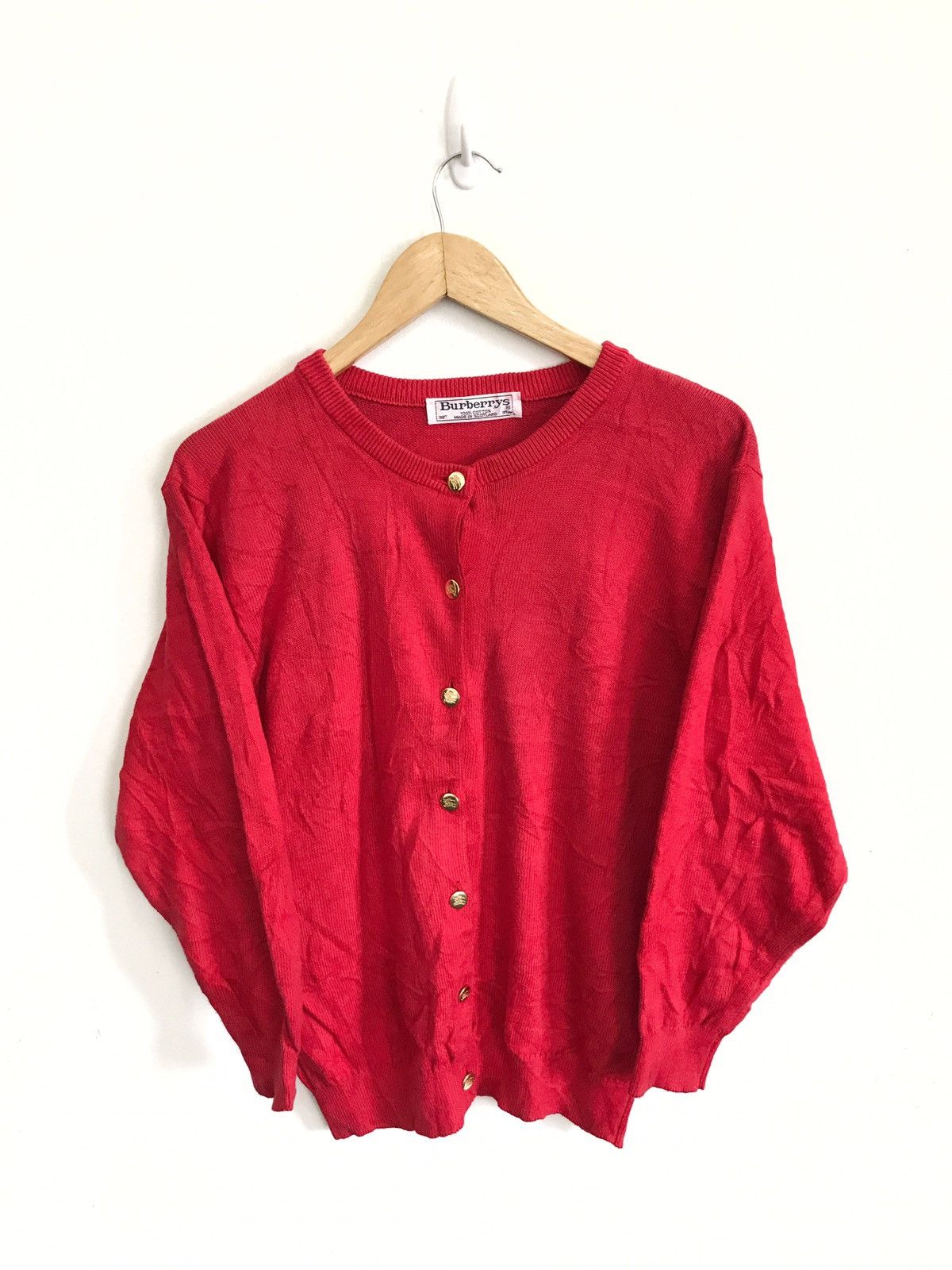 Burberry Vintage Burberry Cardigan Made In Scotland Size US S / EU 44-46 / 1 - 1 Thumbnail