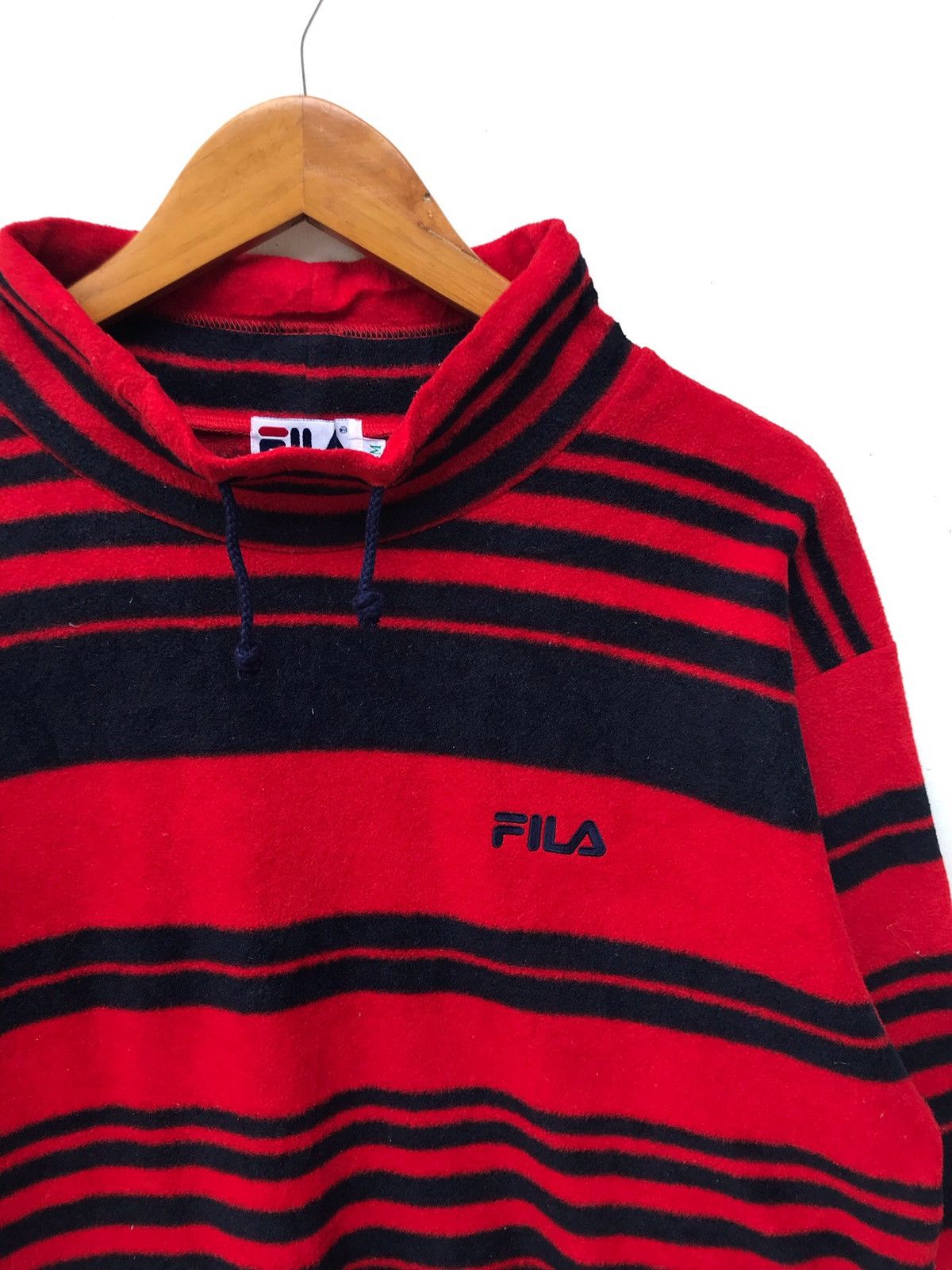 Fila Vintage Fila Fleece Stripes Pullover Sweatshirt Size US M / EU 48-50 / 2 - 2 Thumbnail