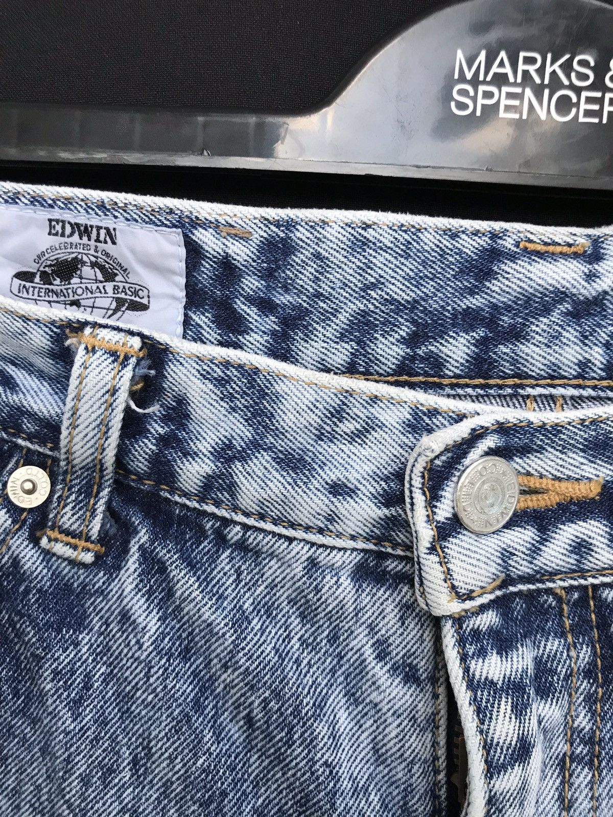 Edwin × Vintage Vintage Edwin Distressed Baggy Jeans Size US 31 - 9 Thumbnail