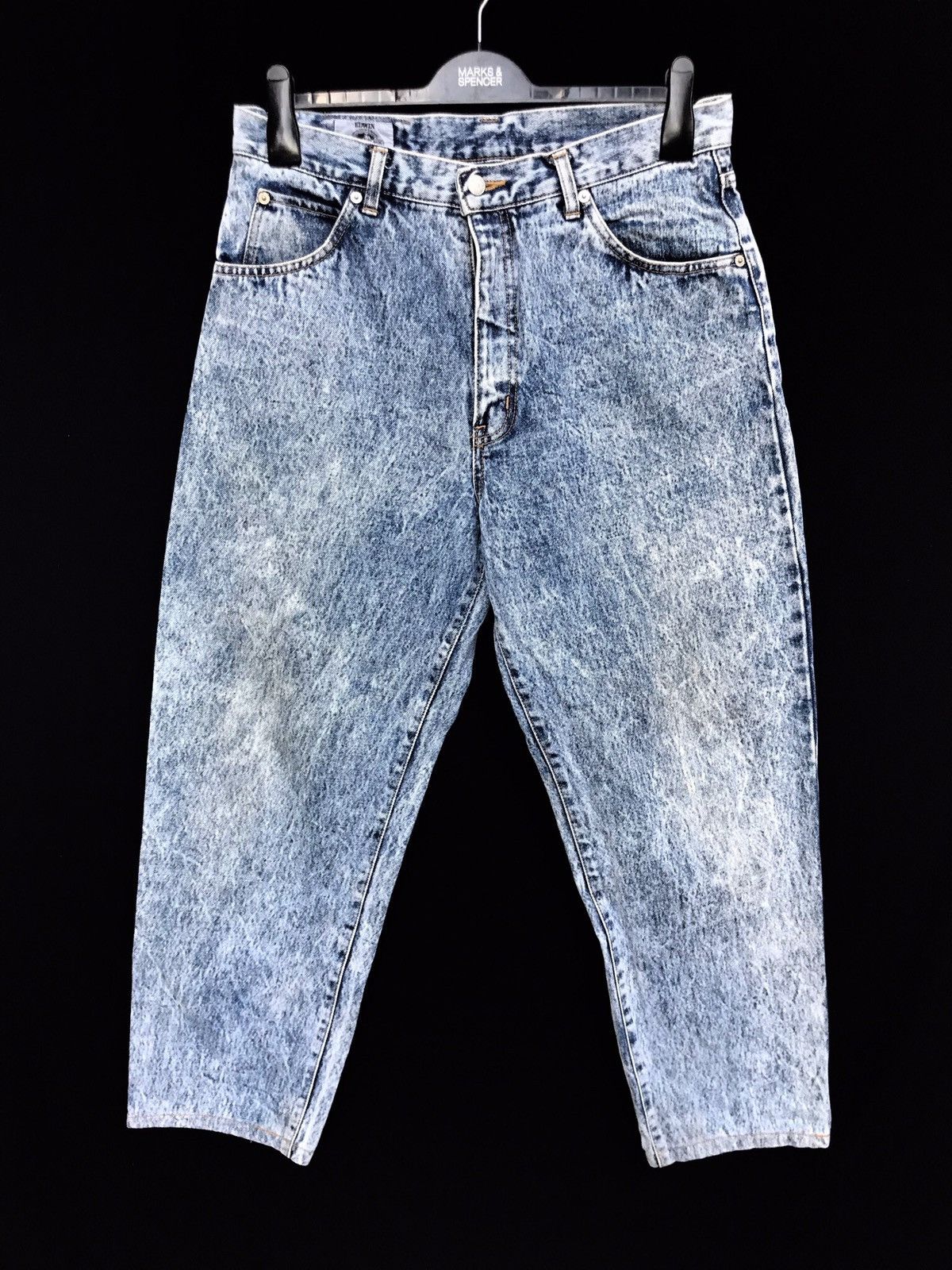 Edwin × Vintage Vintage Edwin Distressed Baggy Jeans Size US 31 - 1 Thumbnail