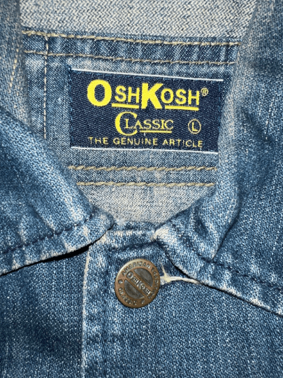 Oshkosh VERY RARE VINTAGE JACKET DENIM TRUCKER OSHKOSH CLASSIC JEANS Size US L / EU 52-54 / 3 - 3 Thumbnail