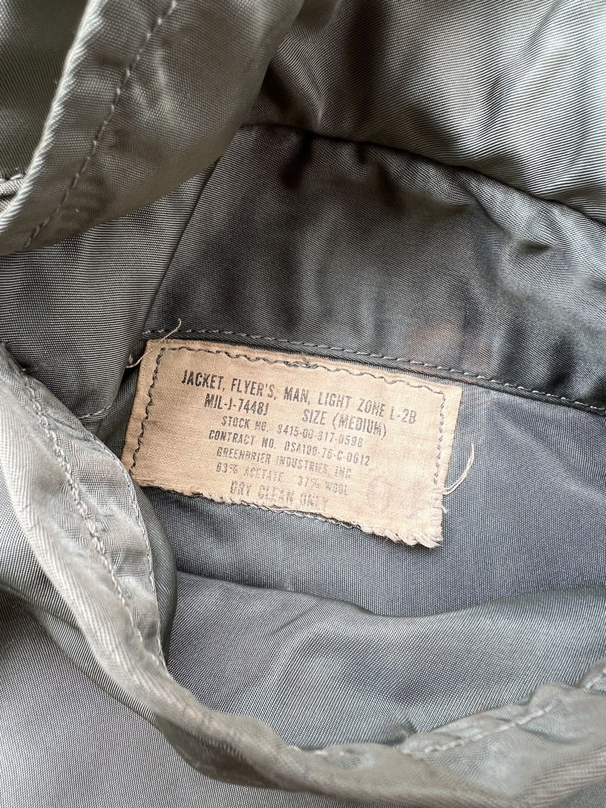 Vintage VERY RARE VINTAGE JACKET FLIGHT BOMBER L2B GREENBRIER 70s Size US M / EU 48-50 / 2 - 5 Thumbnail