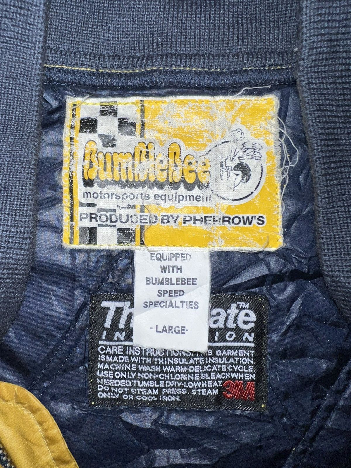 Japanese Brand VERY RARE VINTAGE JACKET BUMBLEBEE RACING PHERROWS 3M Size US L / EU 52-54 / 3 - 5 Thumbnail