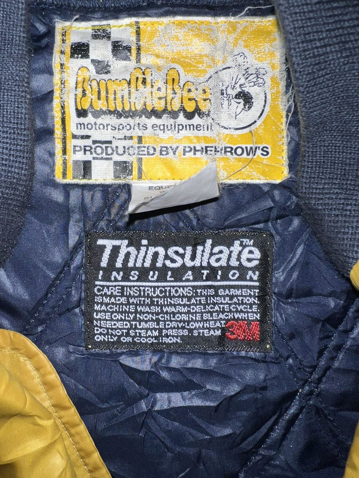 Japanese Brand VERY RARE VINTAGE JACKET BUMBLEBEE RACING PHERROWS 3M Size US L / EU 52-54 / 3 - 6 Thumbnail