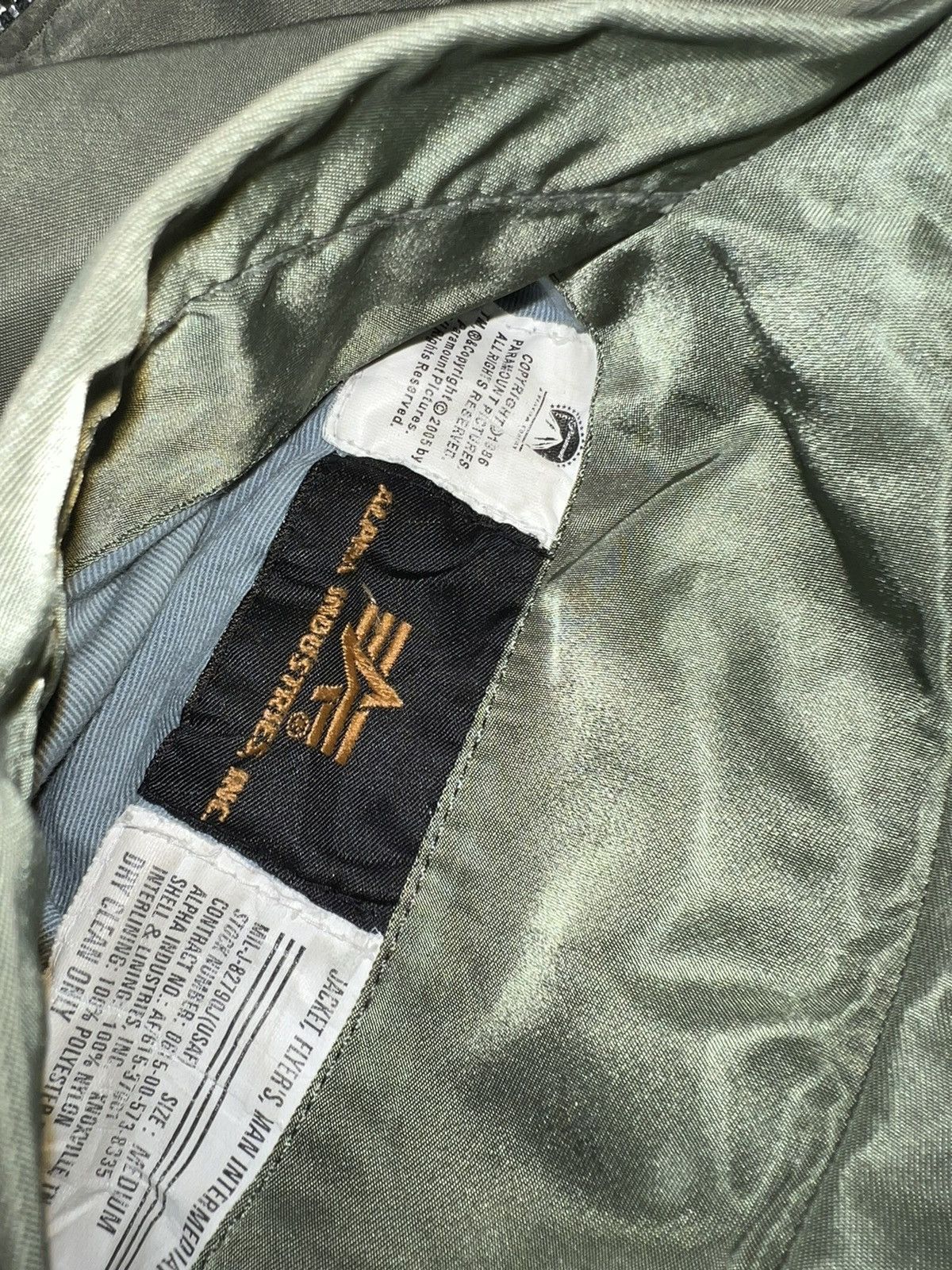 Alpha Industries VERY RARE VINTAGE JACKET FLIGHT BOMBER MA 1 TOP GUN Size US M / EU 48-50 / 2 - 5 Thumbnail