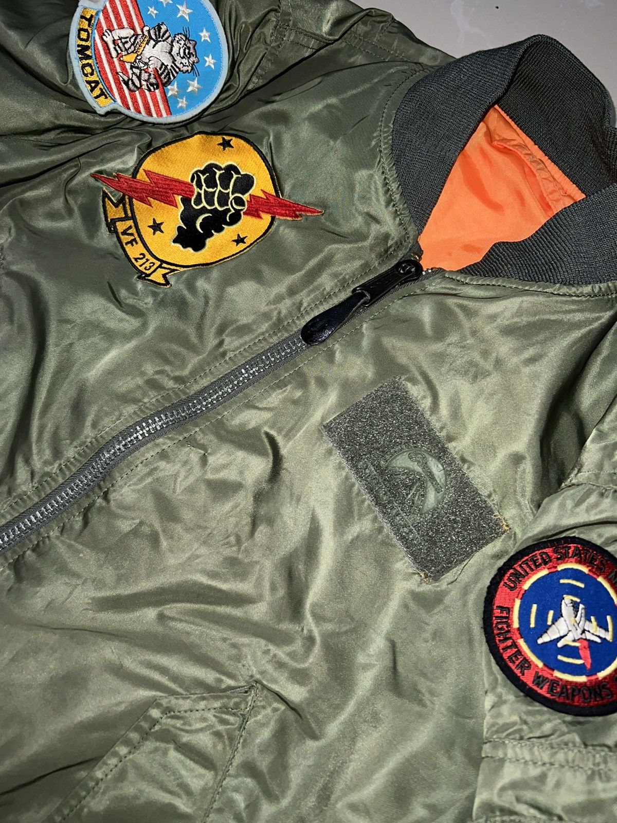 Alpha Industries VERY RARE VINTAGE JACKET FLIGHT BOMBER MA 1 TOP GUN Size US M / EU 48-50 / 2 - 7 Thumbnail