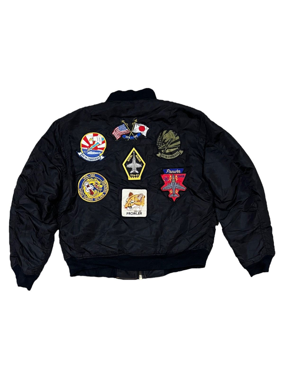 Alpha Industries VERY RARE VINTAGE JACKET FLIGHT BOMBER MA 1 FULL PATCHES Size US S / EU 44-46 / 1 - 2 Thumbnail