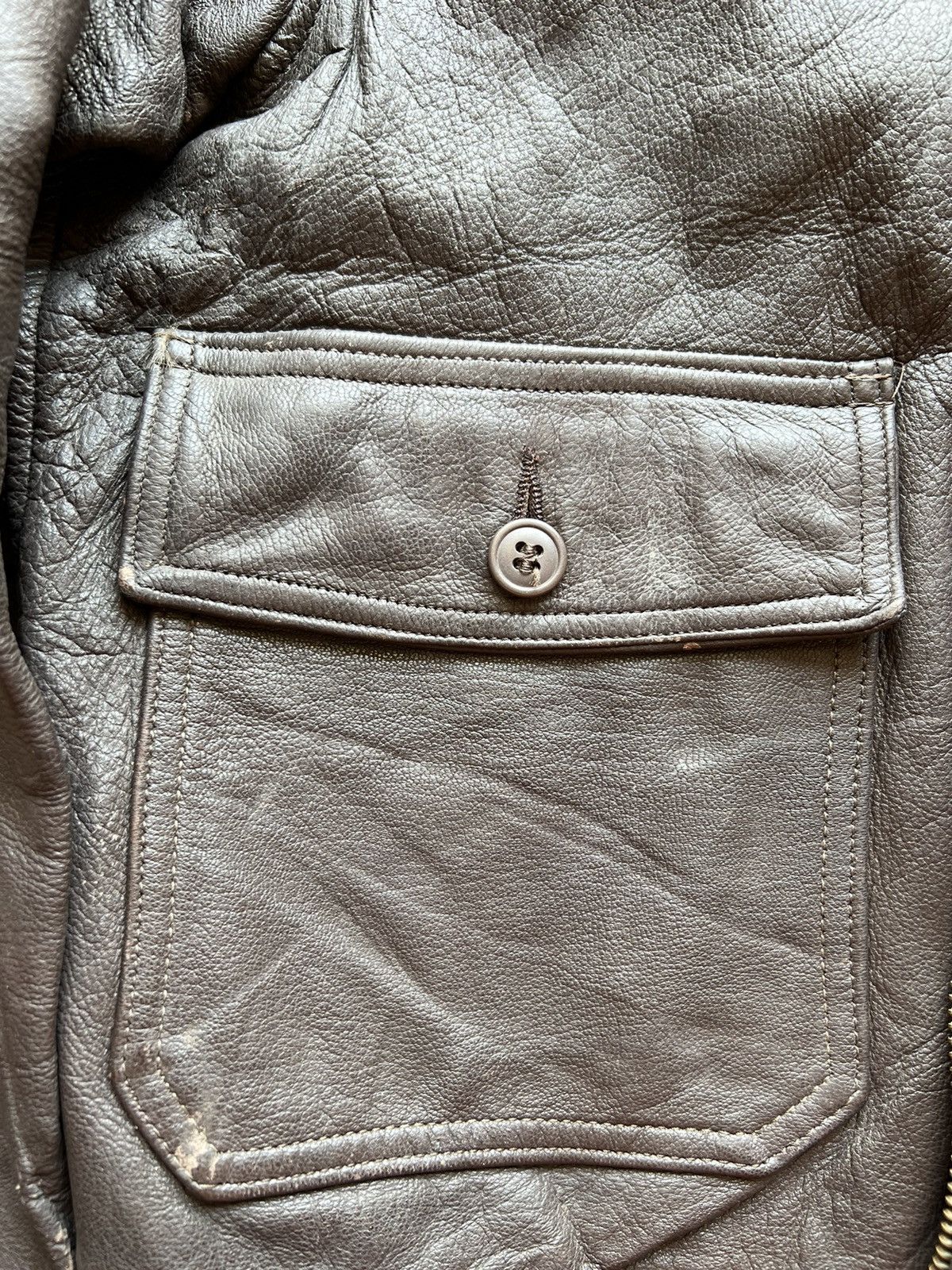Vintage VERY RARE VINTAGE LEATHER JACKET G1 VIETNAM WAR USN Size US L / EU 52-54 / 3 - 7 Thumbnail
