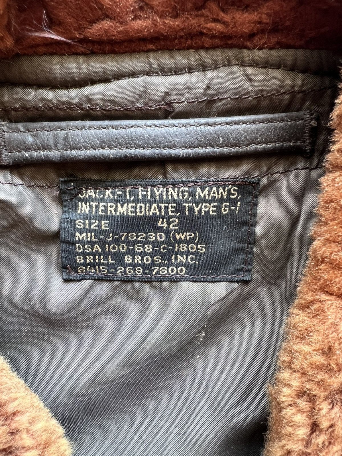 Vintage VERY RARE VINTAGE LEATHER JACKET G1 VIETNAM WAR USN Size US L / EU 52-54 / 3 - 5 Thumbnail