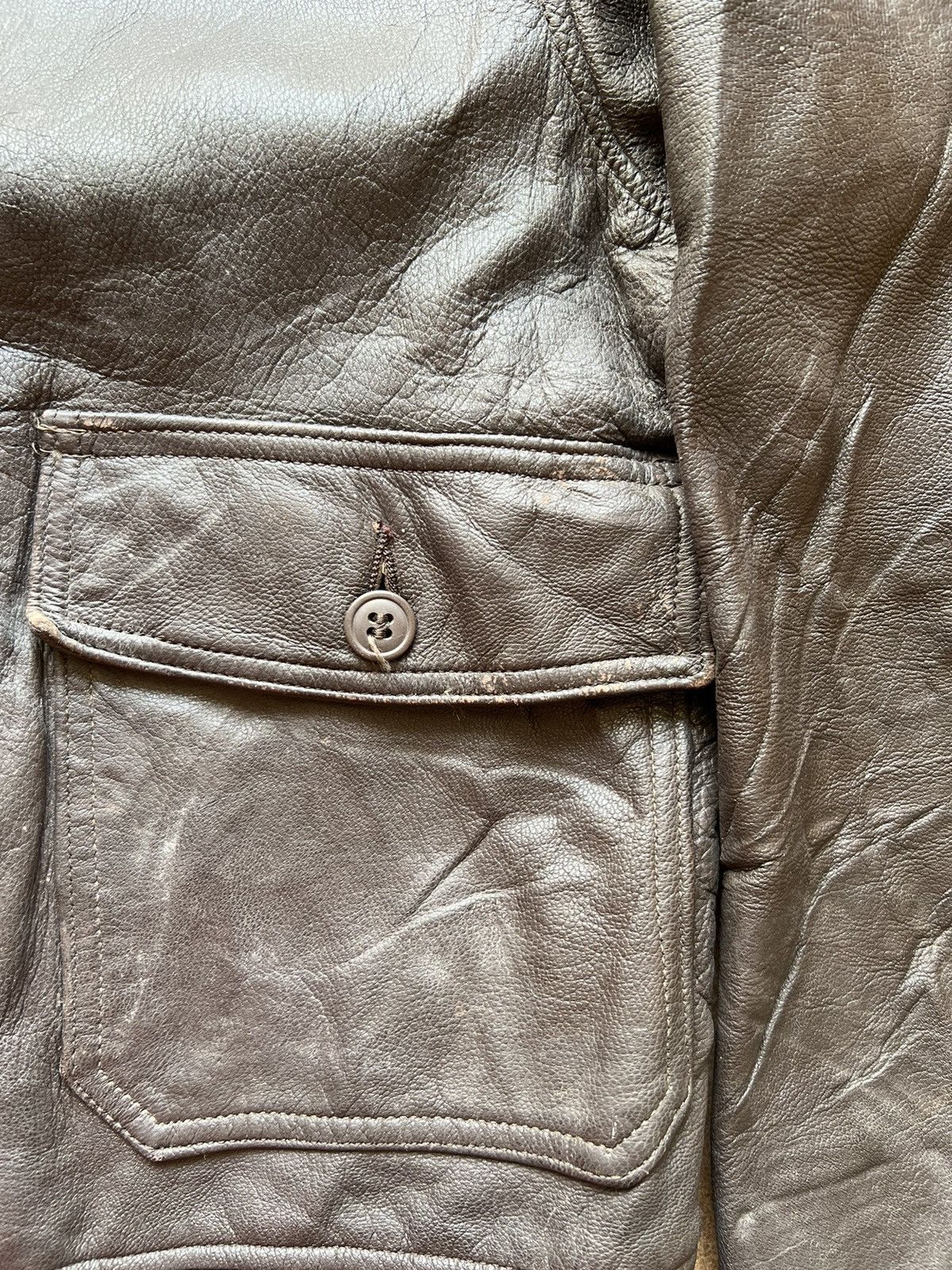Vintage VERY RARE VINTAGE LEATHER JACKET G1 VIETNAM WAR USN Size US L / EU 52-54 / 3 - 8 Thumbnail