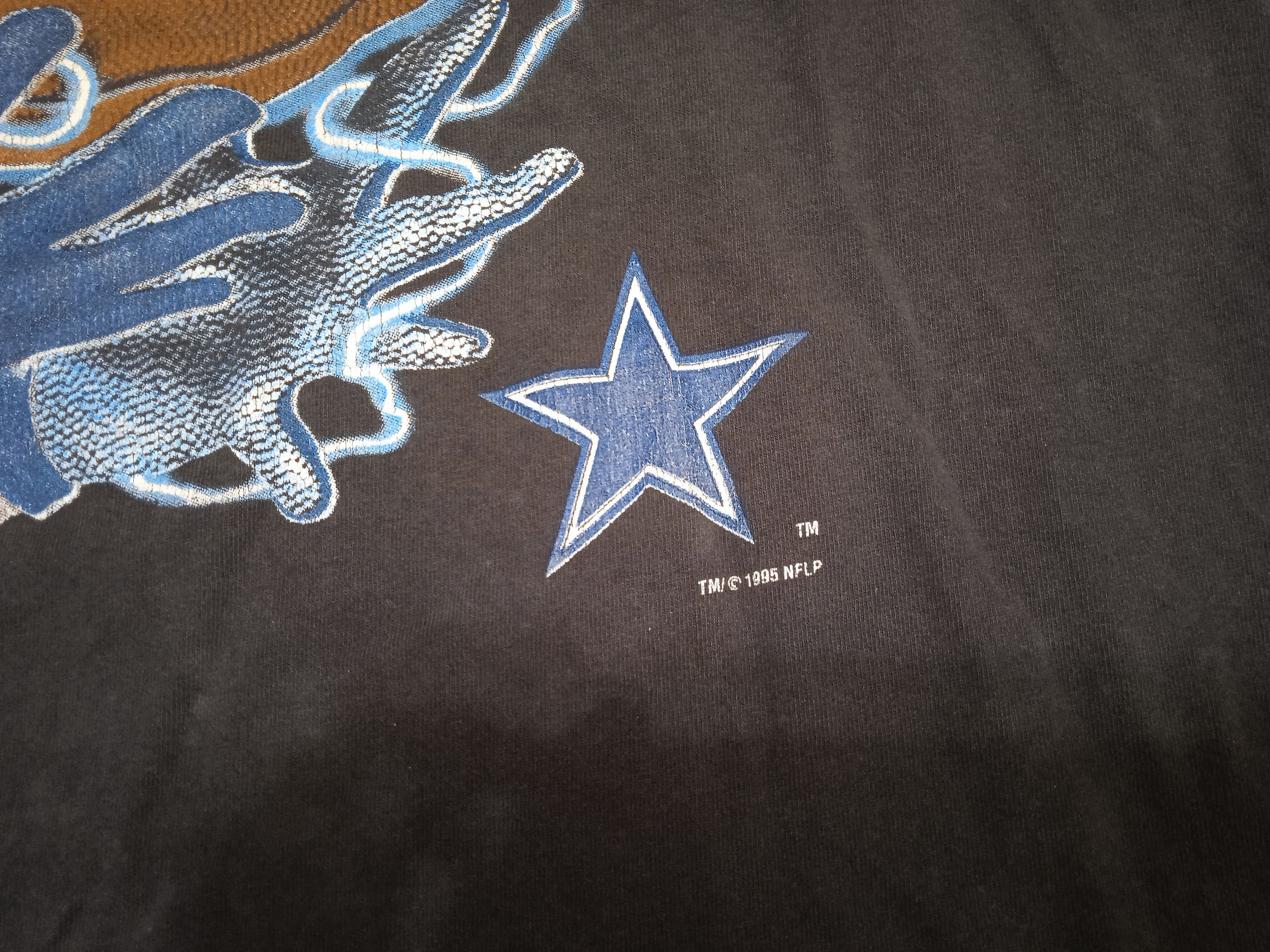 NFL Vintage 90s Thunder Dallas Cowboys T Shirt Size US XL / EU 56 / 4 - 3 Thumbnail