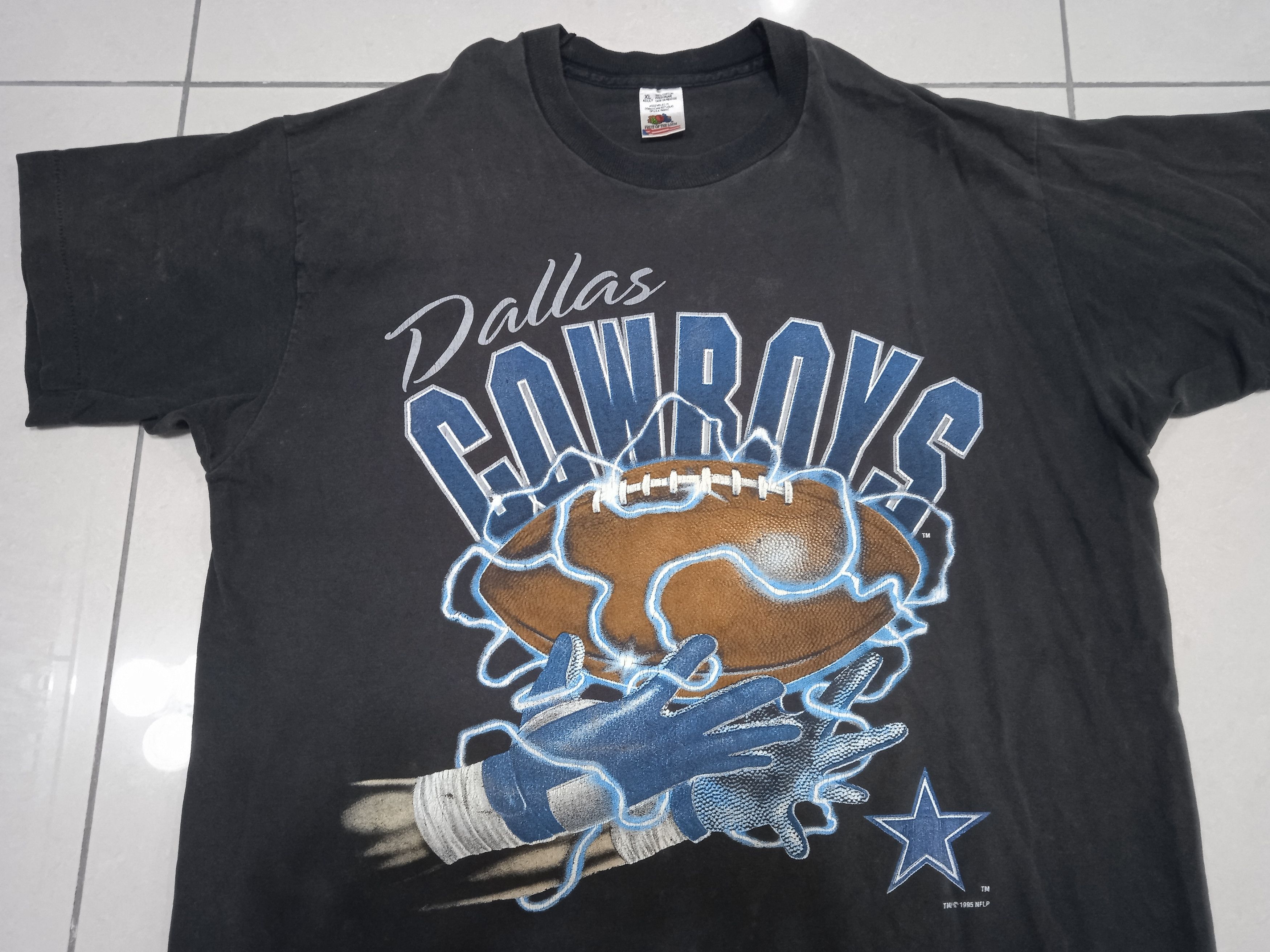 NFL Vintage 90s Thunder Dallas Cowboys T Shirt Size US XL / EU 56 / 4 - 4 Thumbnail