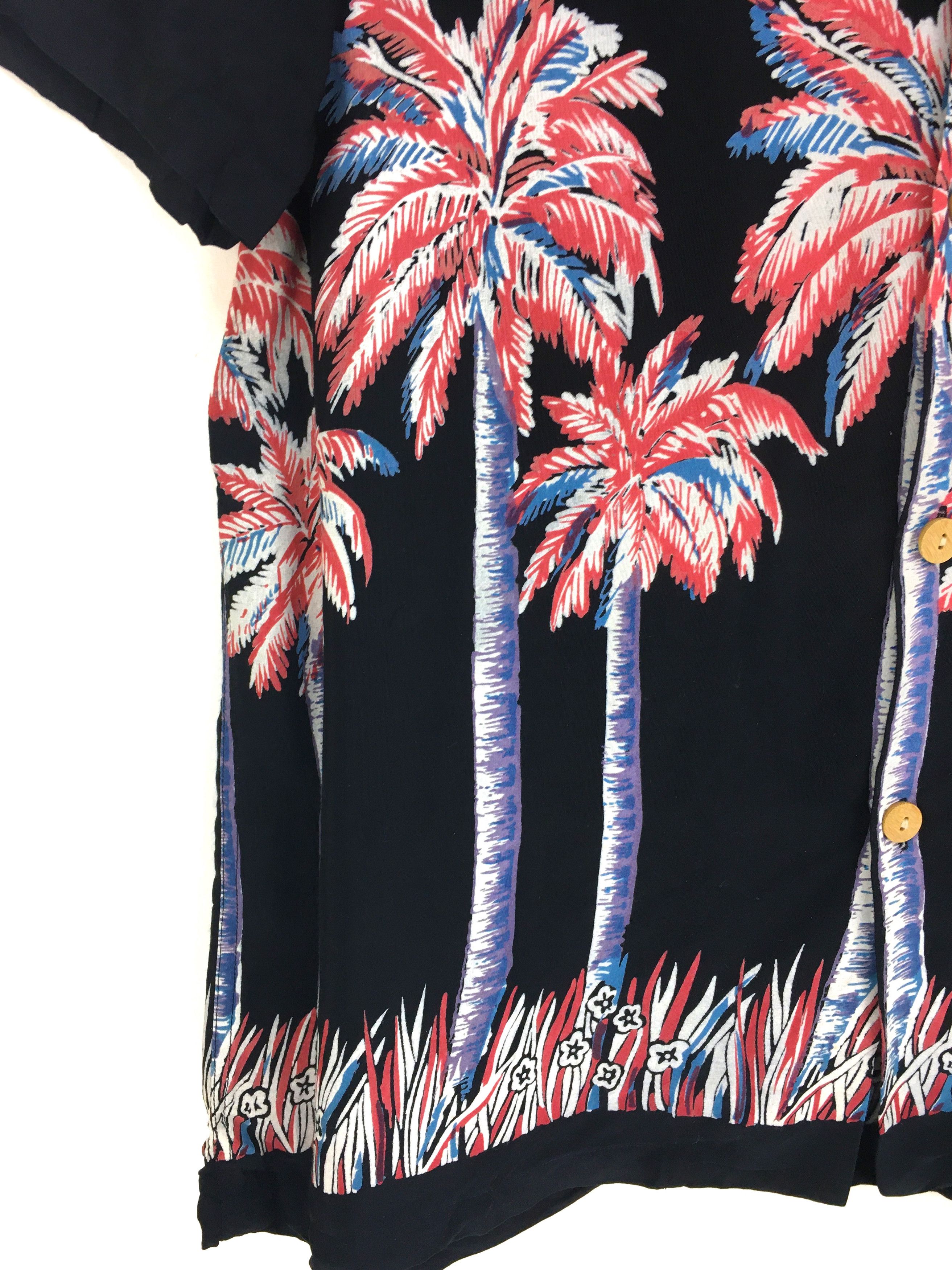 Sun Surf Japanese Hawaiian BE VANDEK Rayon Coconut Trees Shirt Size US L / EU 52-54 / 3 - 4 Thumbnail