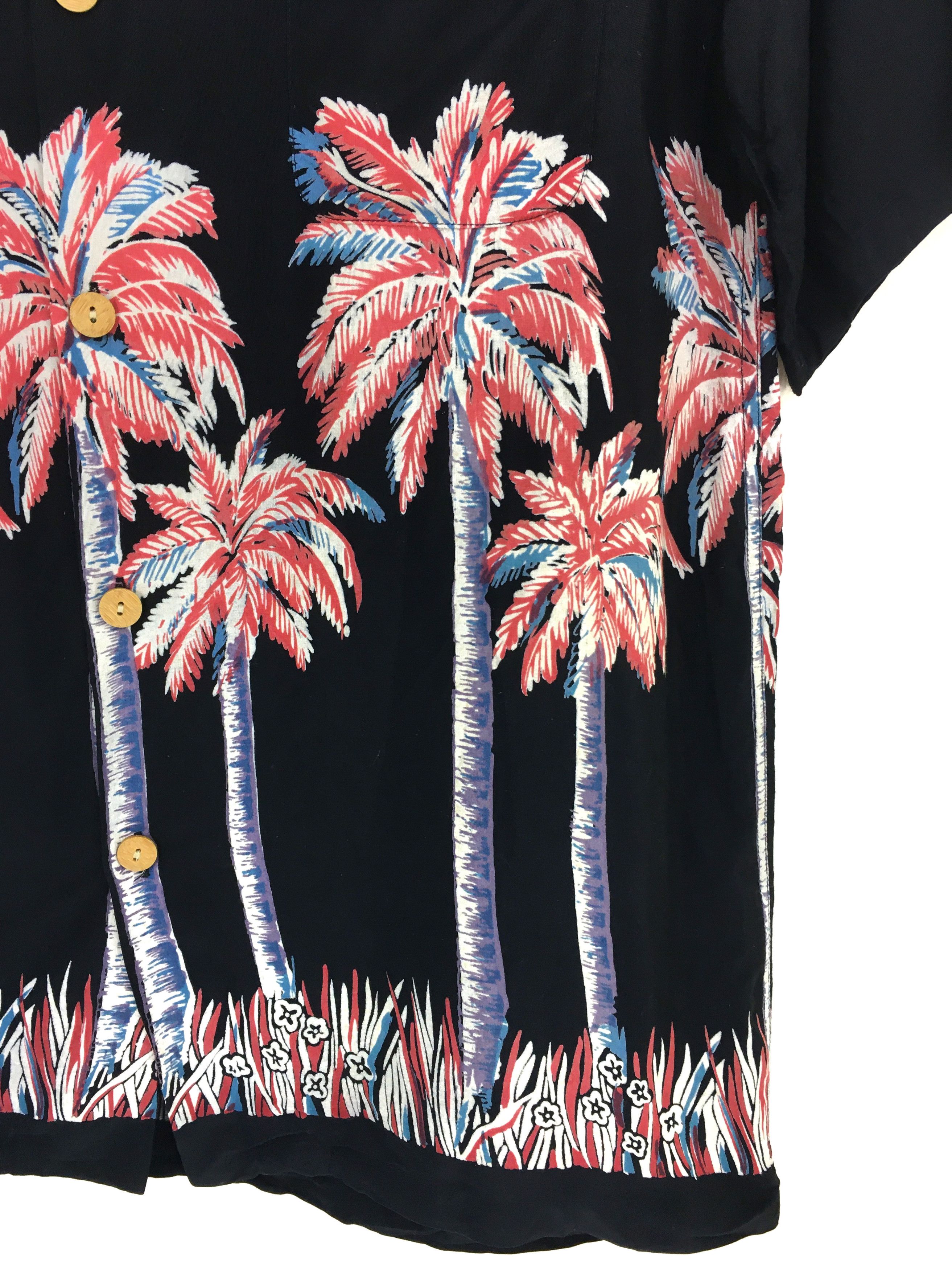 Sun Surf Japanese Hawaiian BE VANDEK Rayon Coconut Trees Shirt Size US L / EU 52-54 / 3 - 5 Thumbnail