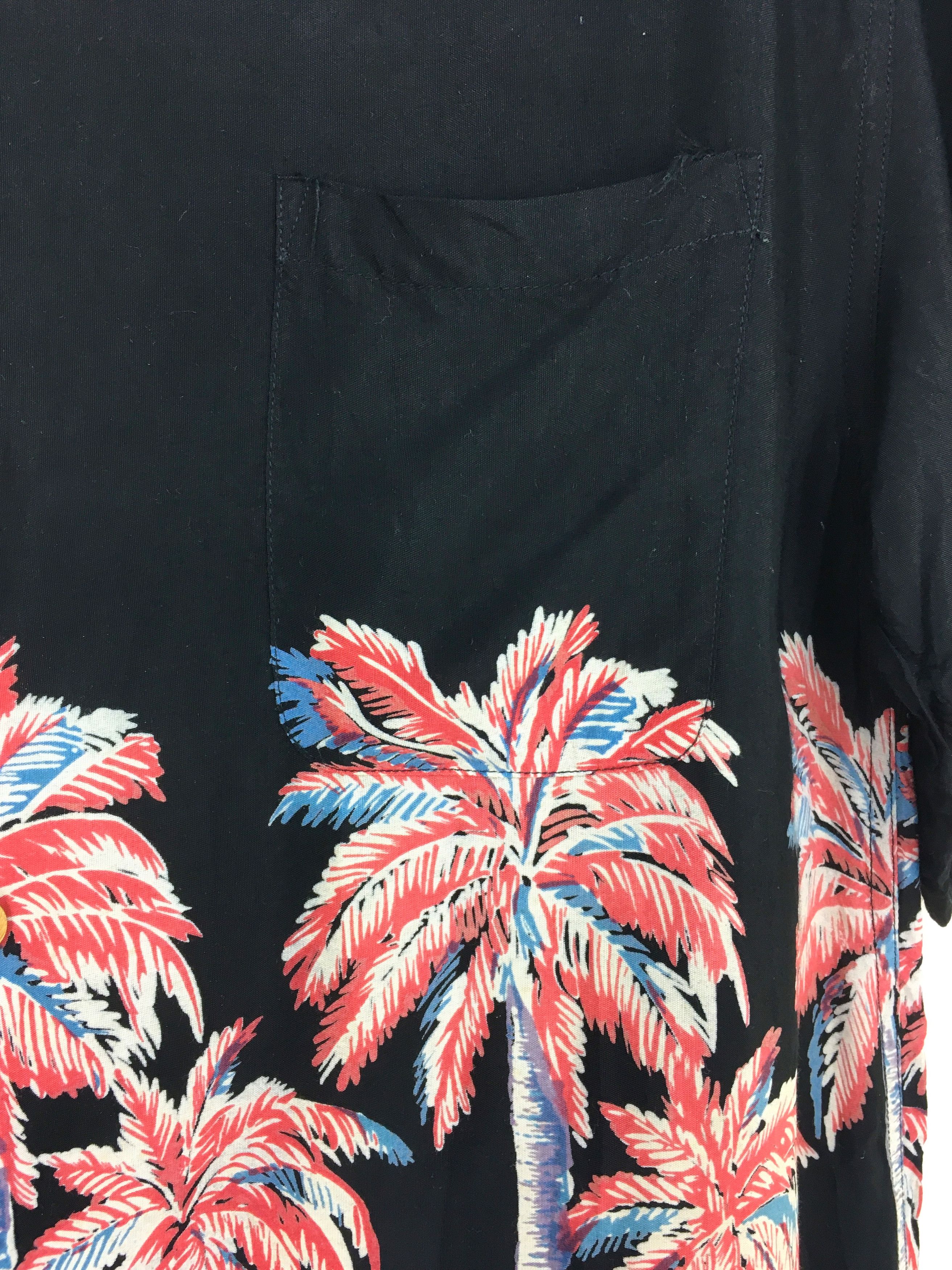 Sun Surf Japanese Hawaiian BE VANDEK Rayon Coconut Trees Shirt Size US L / EU 52-54 / 3 - 7 Thumbnail