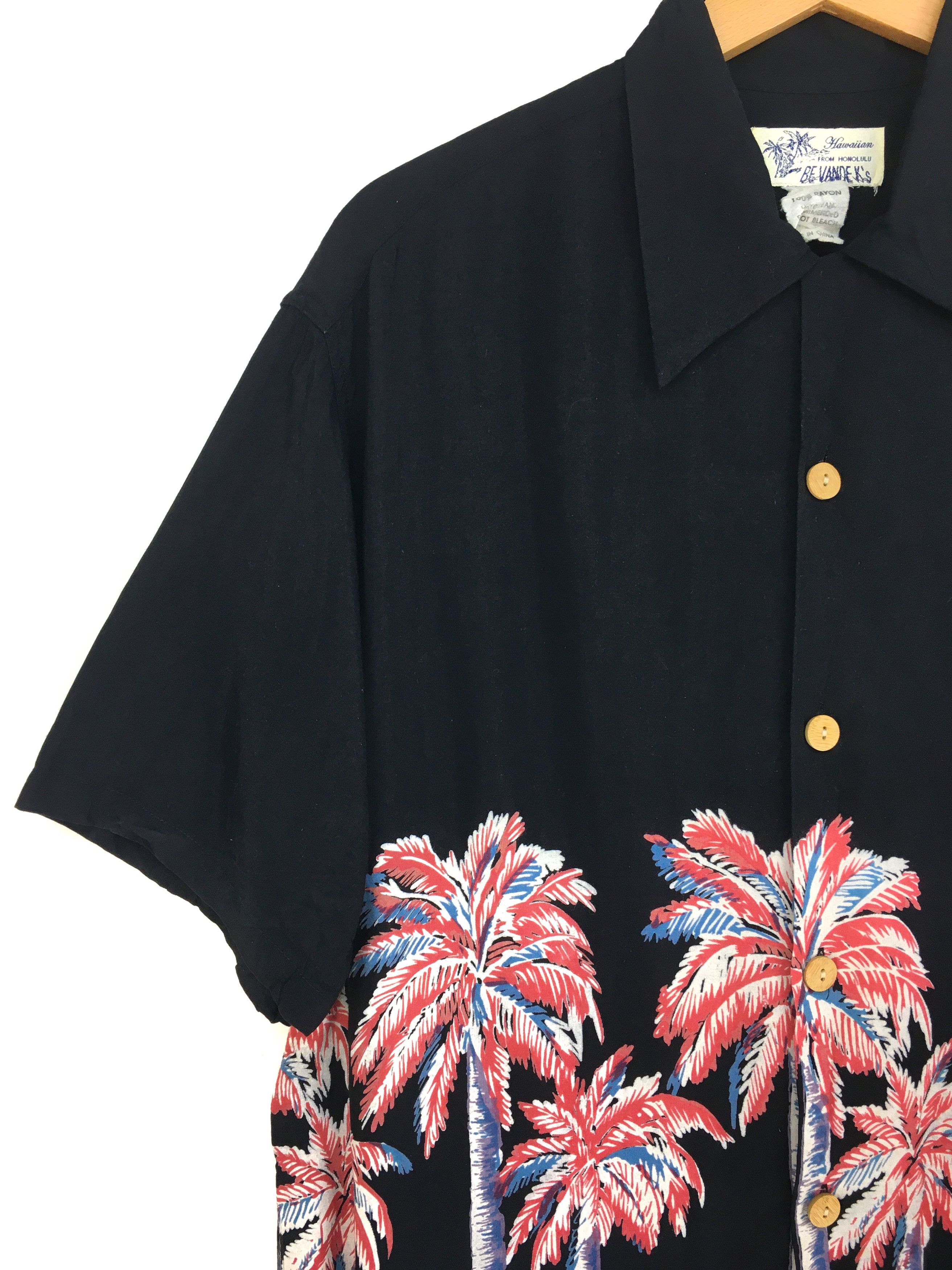 Sun Surf Japanese Hawaiian BE VANDEK Rayon Coconut Trees Shirt Size US L / EU 52-54 / 3 - 2 Thumbnail