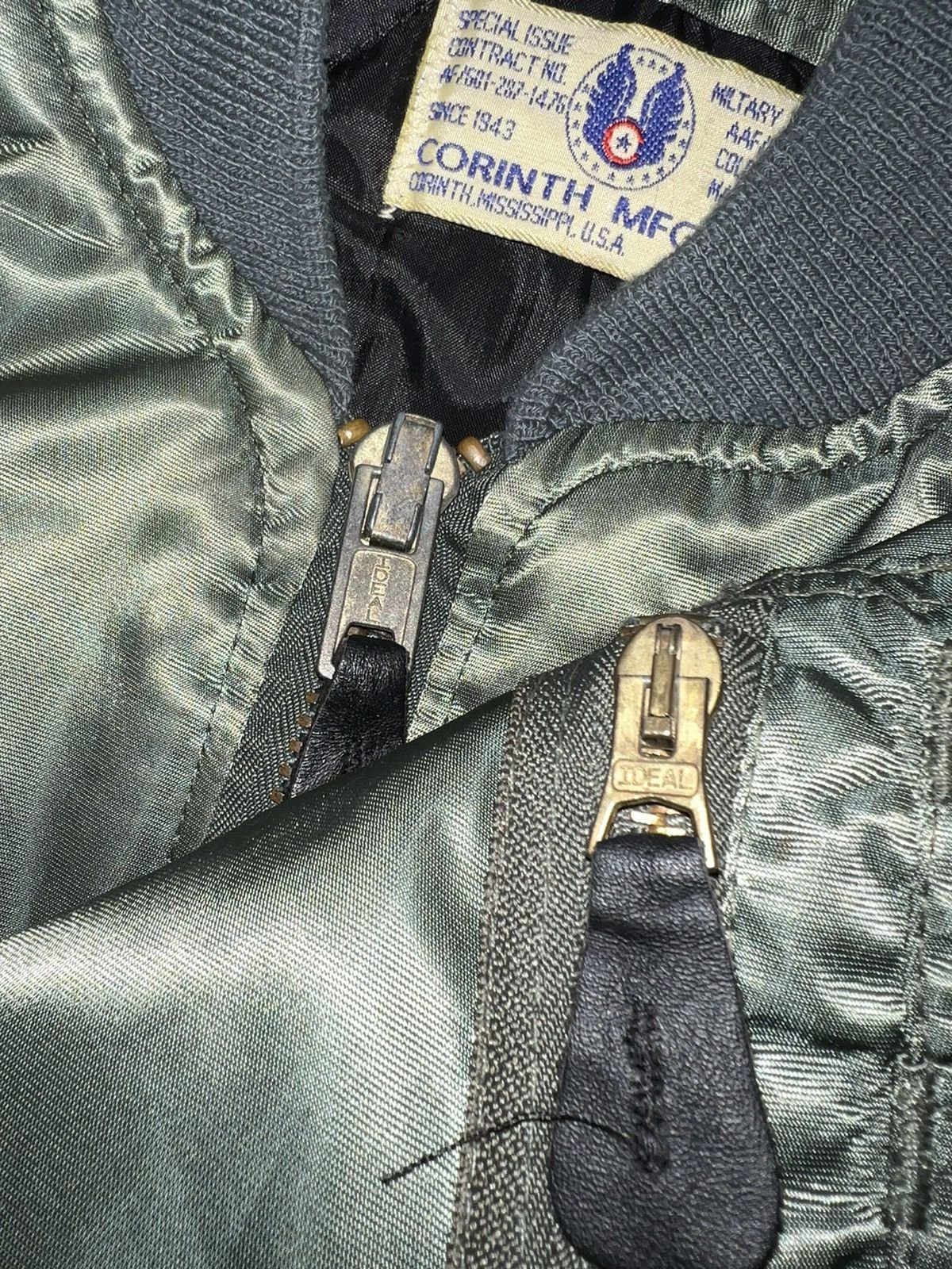 Alpha Industries VERY RARE VINTAGE JACKET FLIGHT BOMBER MA 1 CORINTH SPELL Size US L / EU 52-54 / 3 - 6 Thumbnail