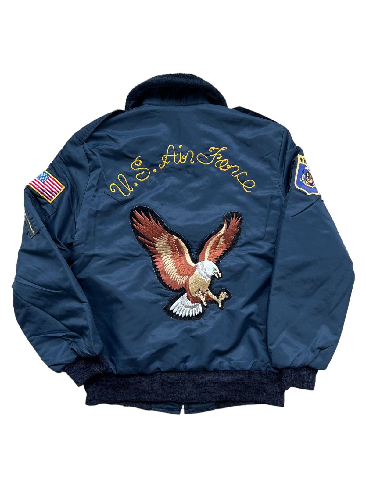 Vintage VERY RARE VINTAGE JACKET SOUVENIR SUKAJAN USAF AIR FORCE Size US S / EU 44-46 / 1 - 1 Thumbnail