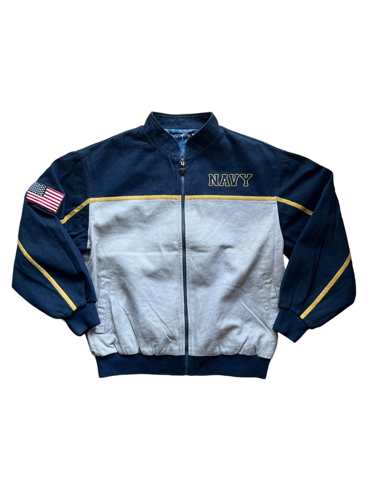 VERY RARE VINTAGE JACKET SOUVENIR SUKAJAN US NAVY REVERSIBLE