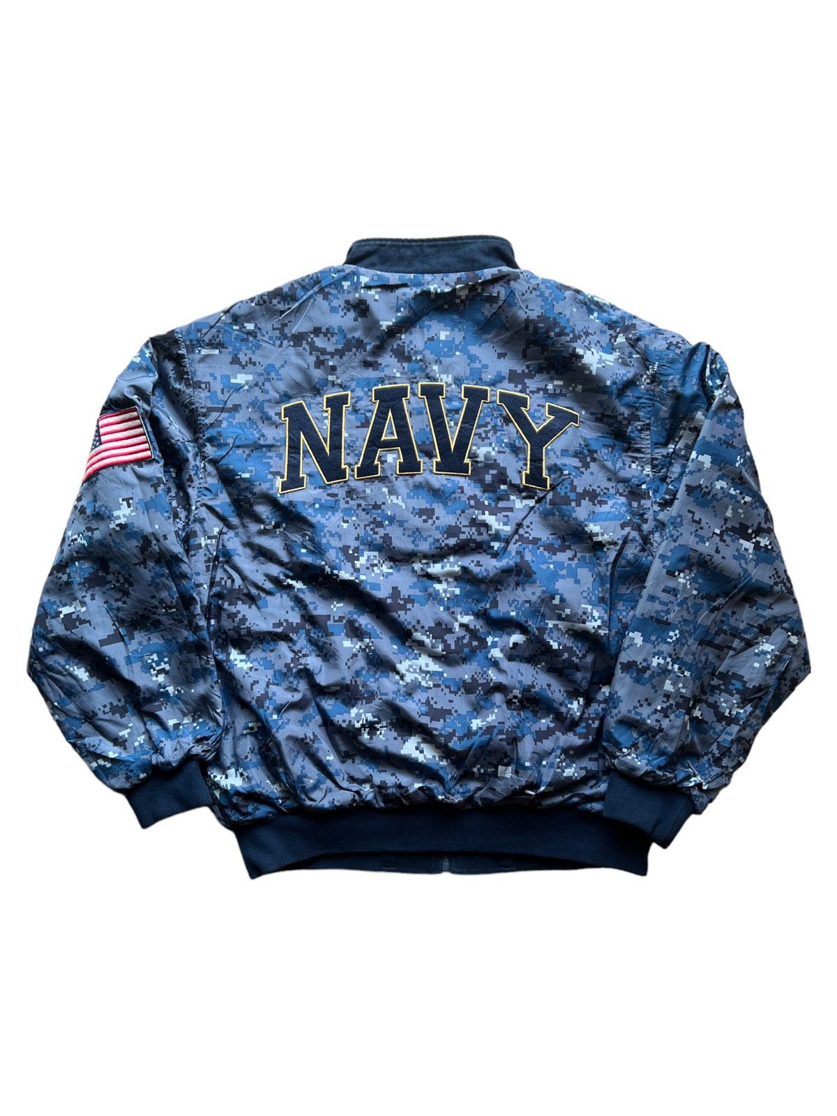 VERY RARE VINTAGE JACKET SOUVENIR SUKAJAN US NAVY REVERSIBLE