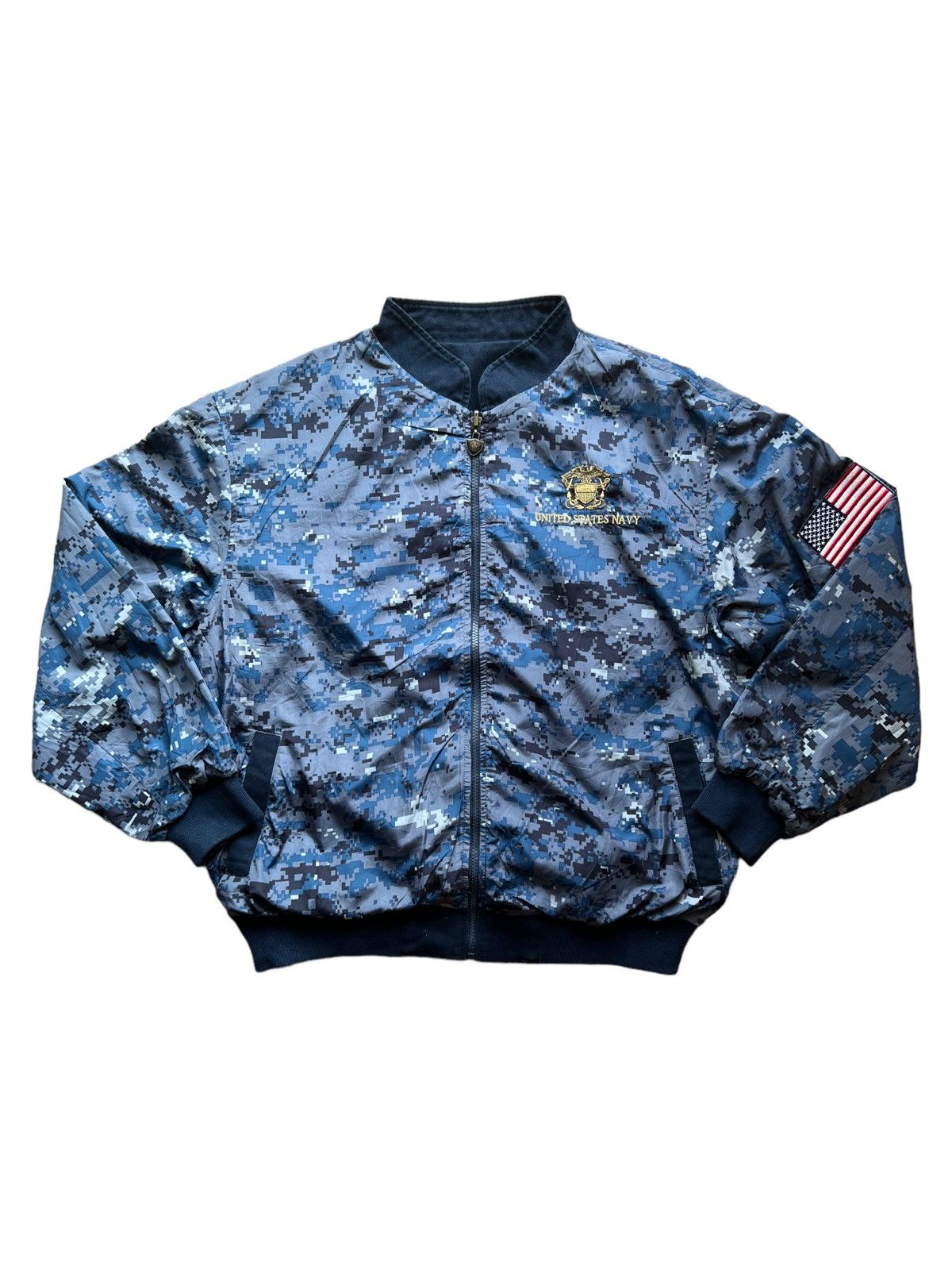 VERY RARE VINTAGE JACKET SOUVENIR SUKAJAN US NAVY REVERSIBLE